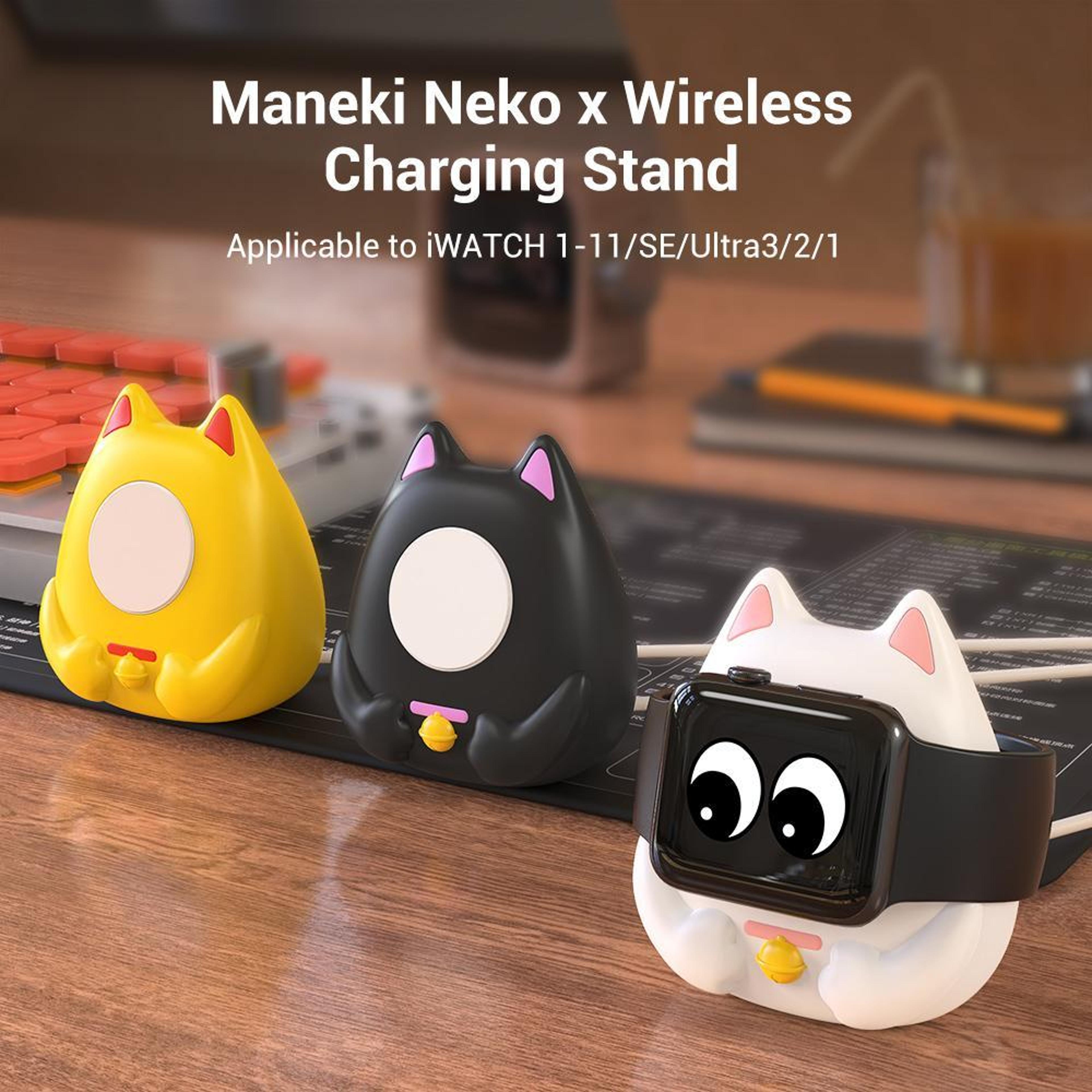 XDcase Apple Watch Charging Stand Lucky Cat Silicone Watch Charger Holder Dock For Series 1 To 11 S 1