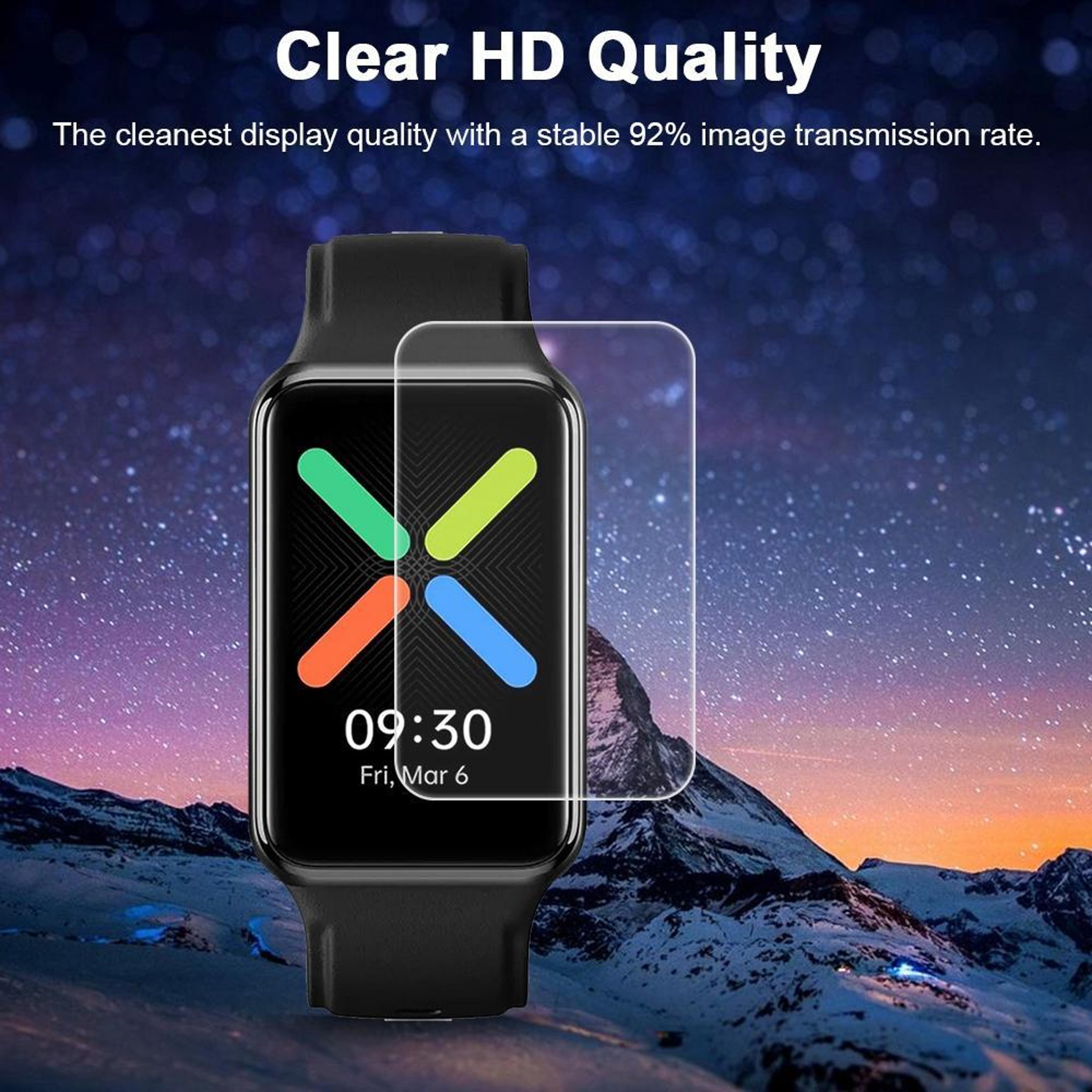 XDfind OPPO Watch Free Hydrogel Screen Protector 5 Pack Full Coverage Watch Screen Protector 5