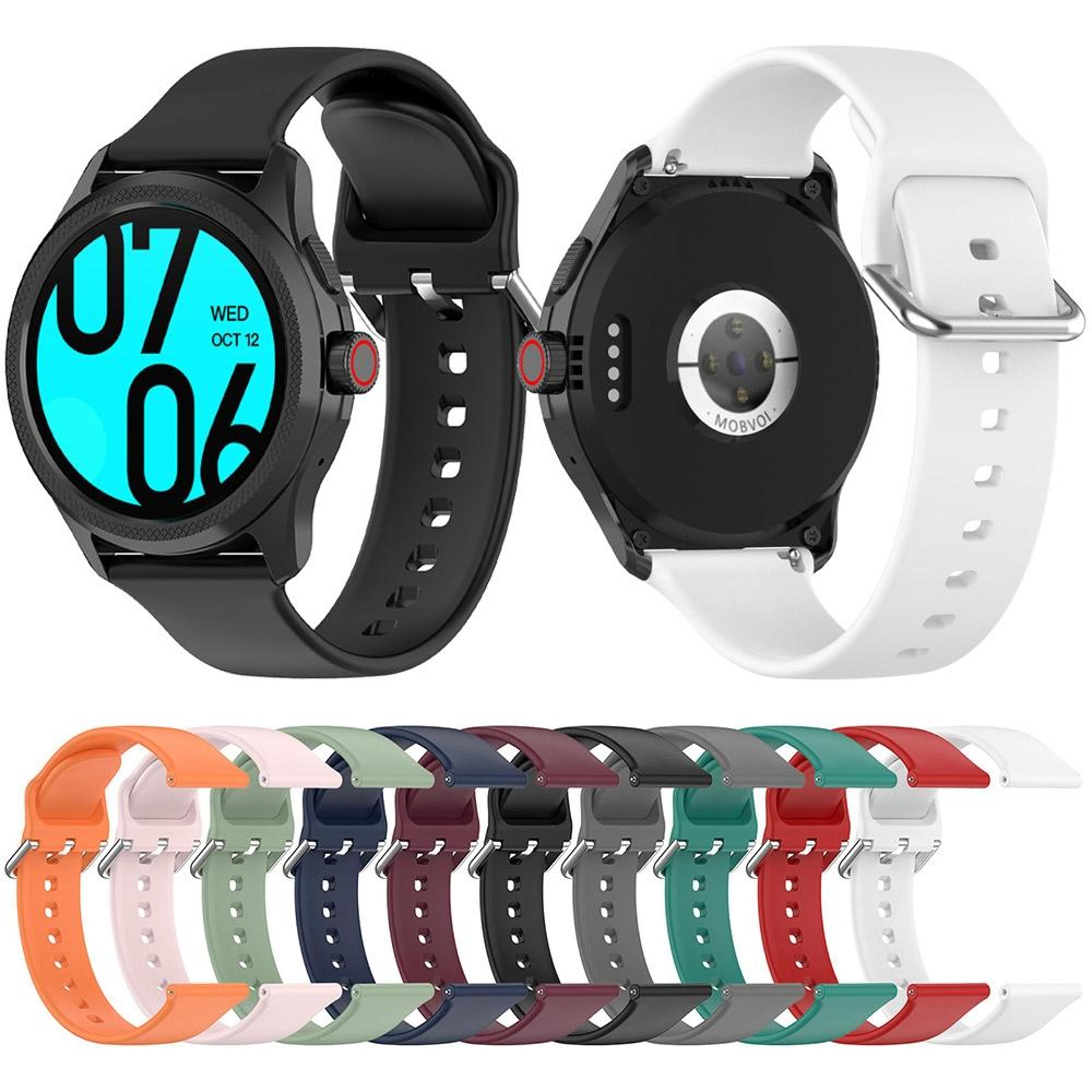 Universal Silicone Watch Band Adjustable Replacement Watch Strap For TicWatch Pro 5 And Fossil Watc 8