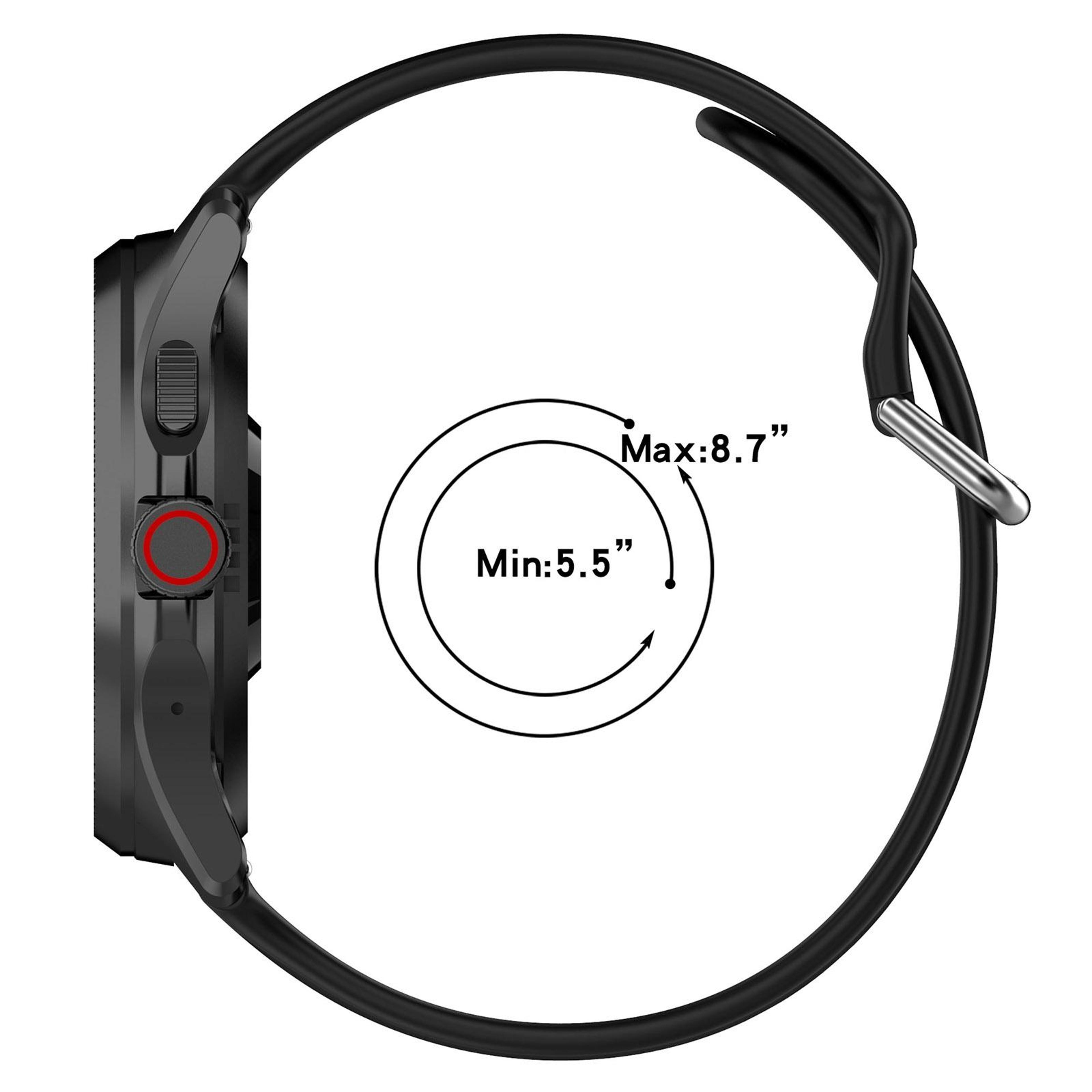 Universal Silicone Watch Band Adjustable Replacement Watch Strap For TicWatch Pro 5 And Fossil Watc 11