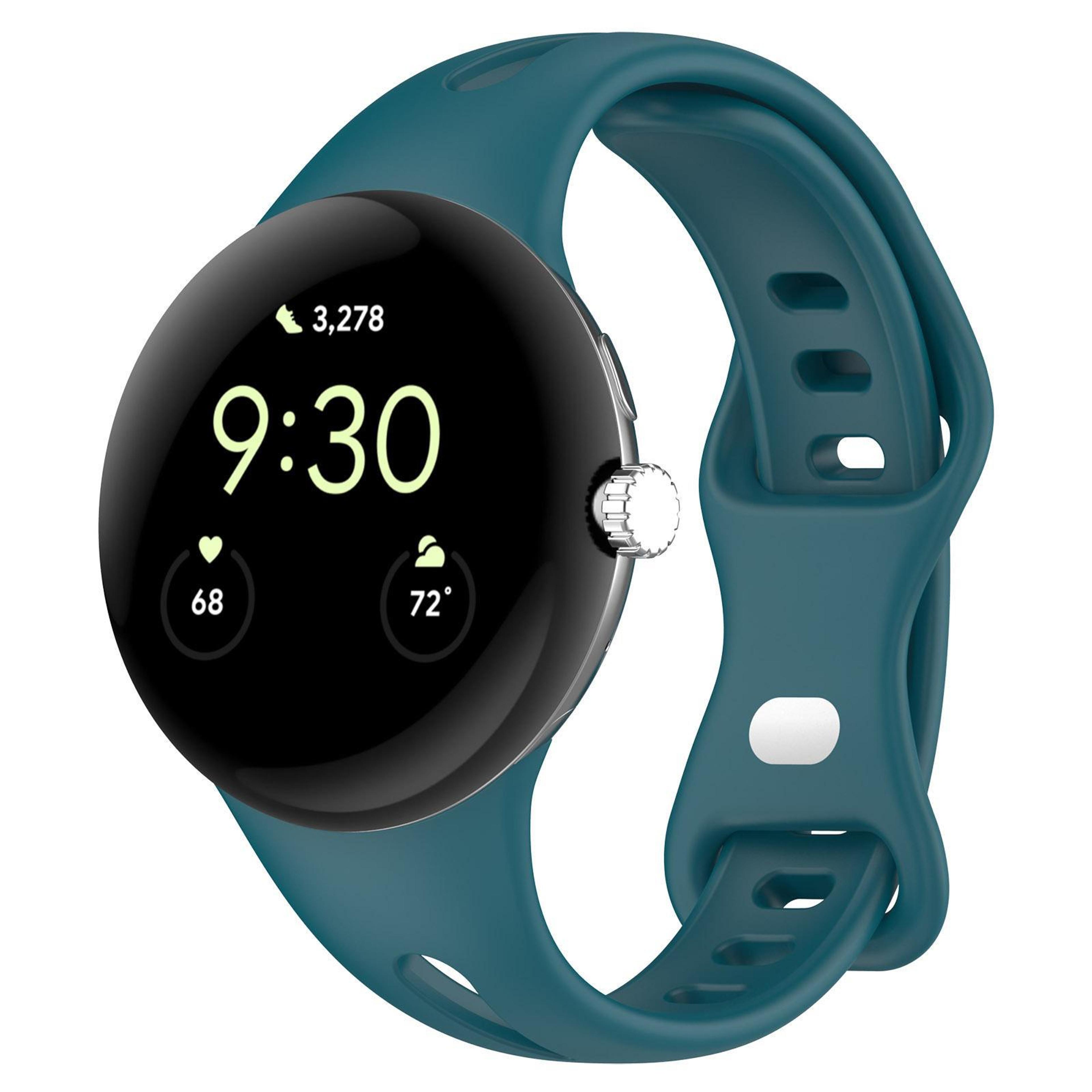Google Pixel Watch 4 3 2 1 Silicone Watch Band With Butterfly Buckle Soft Replacement Strap 10
