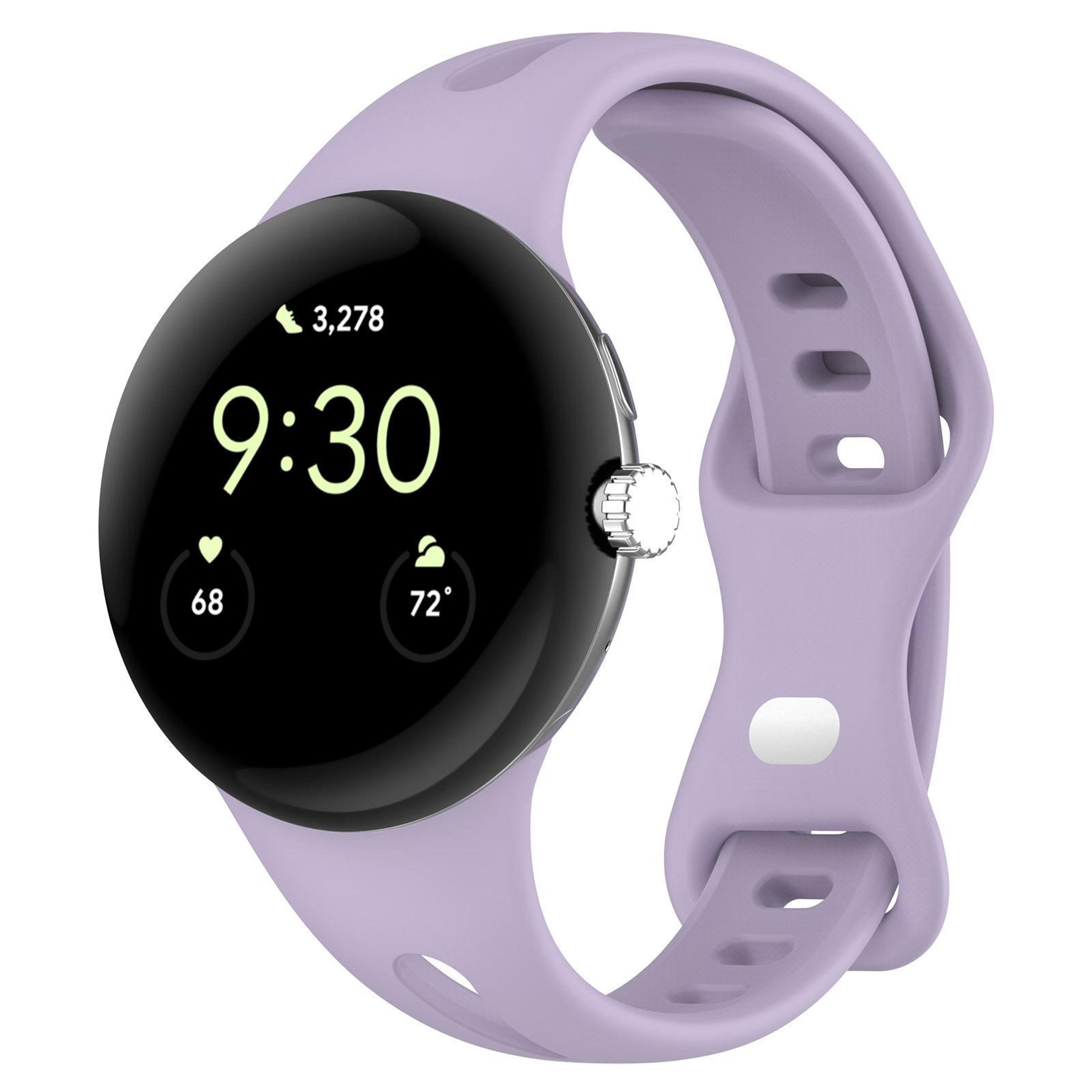 Google Pixel Watch 4 3 2 1 Silicone Watch Band With Butterfly Buckle Soft Replacement Strap 17