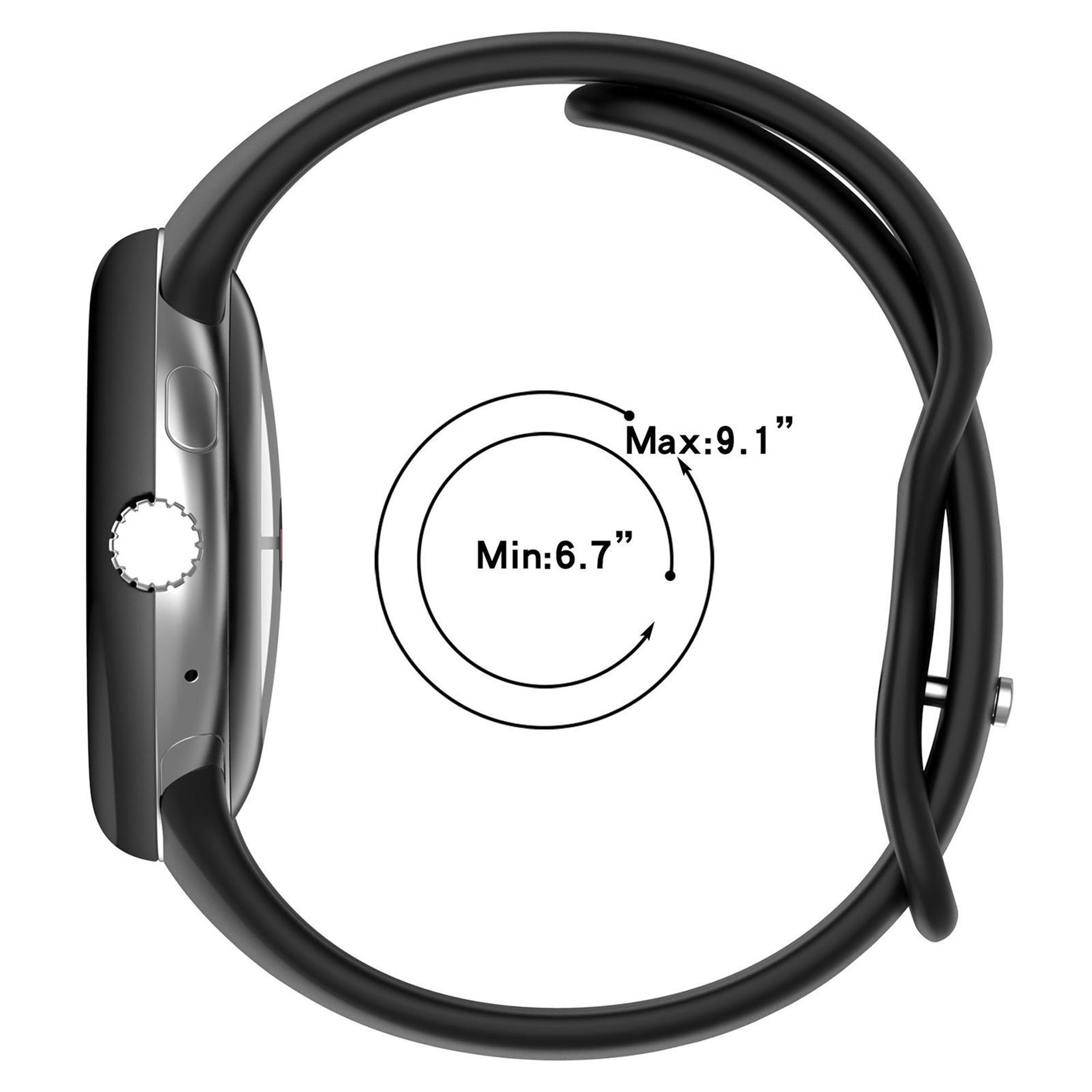 Google Pixel Watch 4 3 2 1 Silicone Watch Band With Butterfly Buckle Soft Replacement Strap 41mm 15