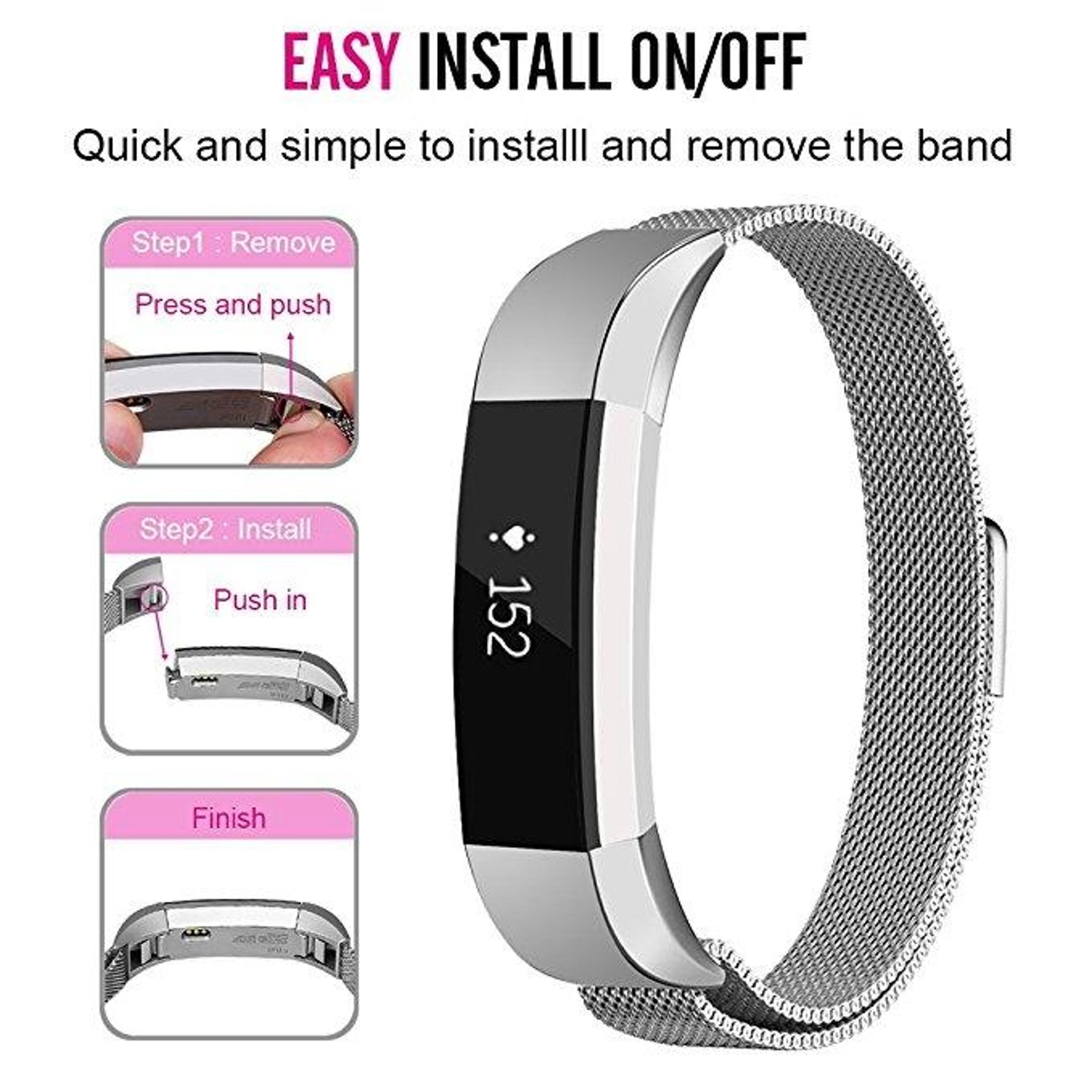 Fitbit Alta Magnetic Watch Band Stainless Steel Mesh Replacement Strap For Small Wrists 4