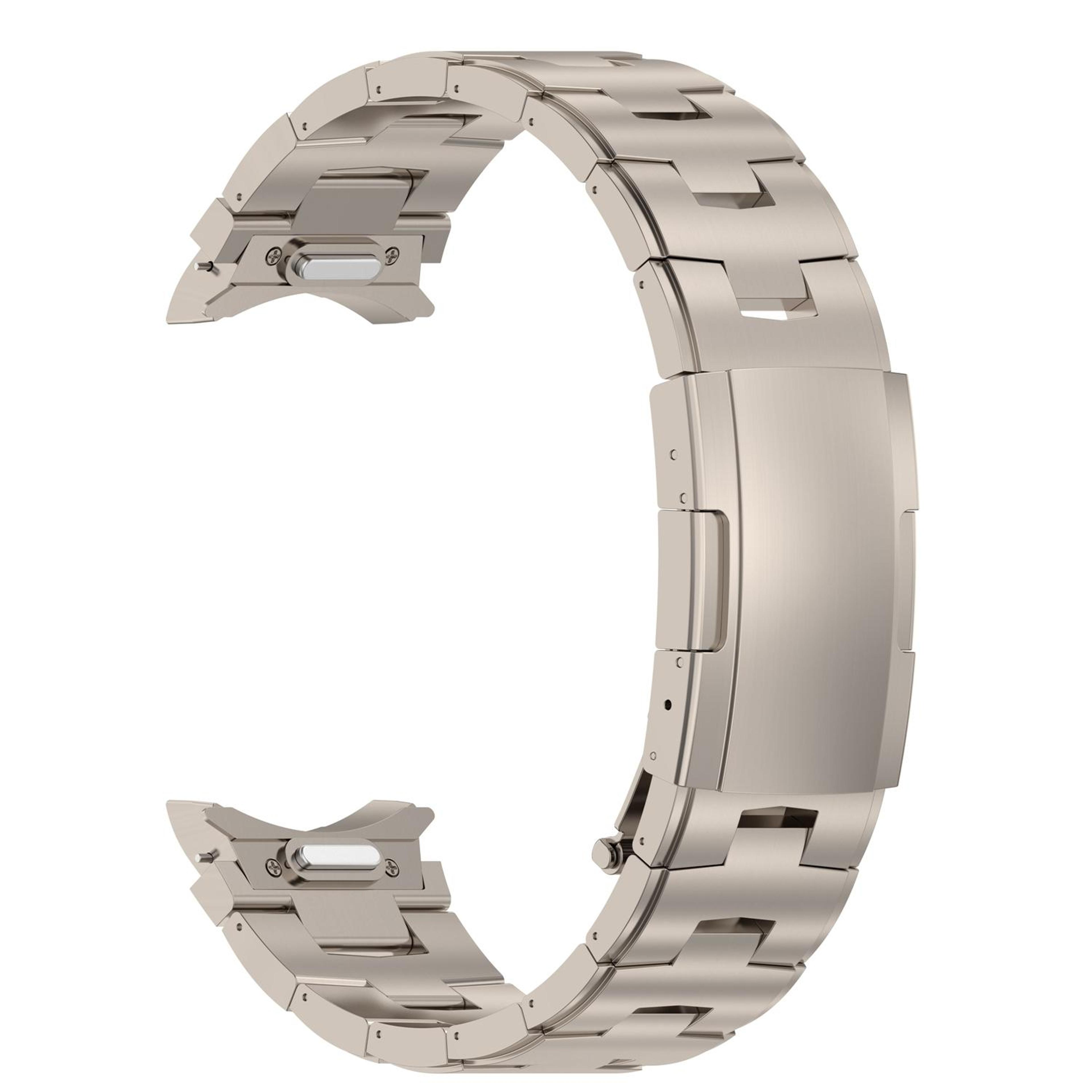 Samsung Galaxy Watch 6 5 Pro 4 Pure Titanium Watch Band Button Style Metal Replacement Strap 4