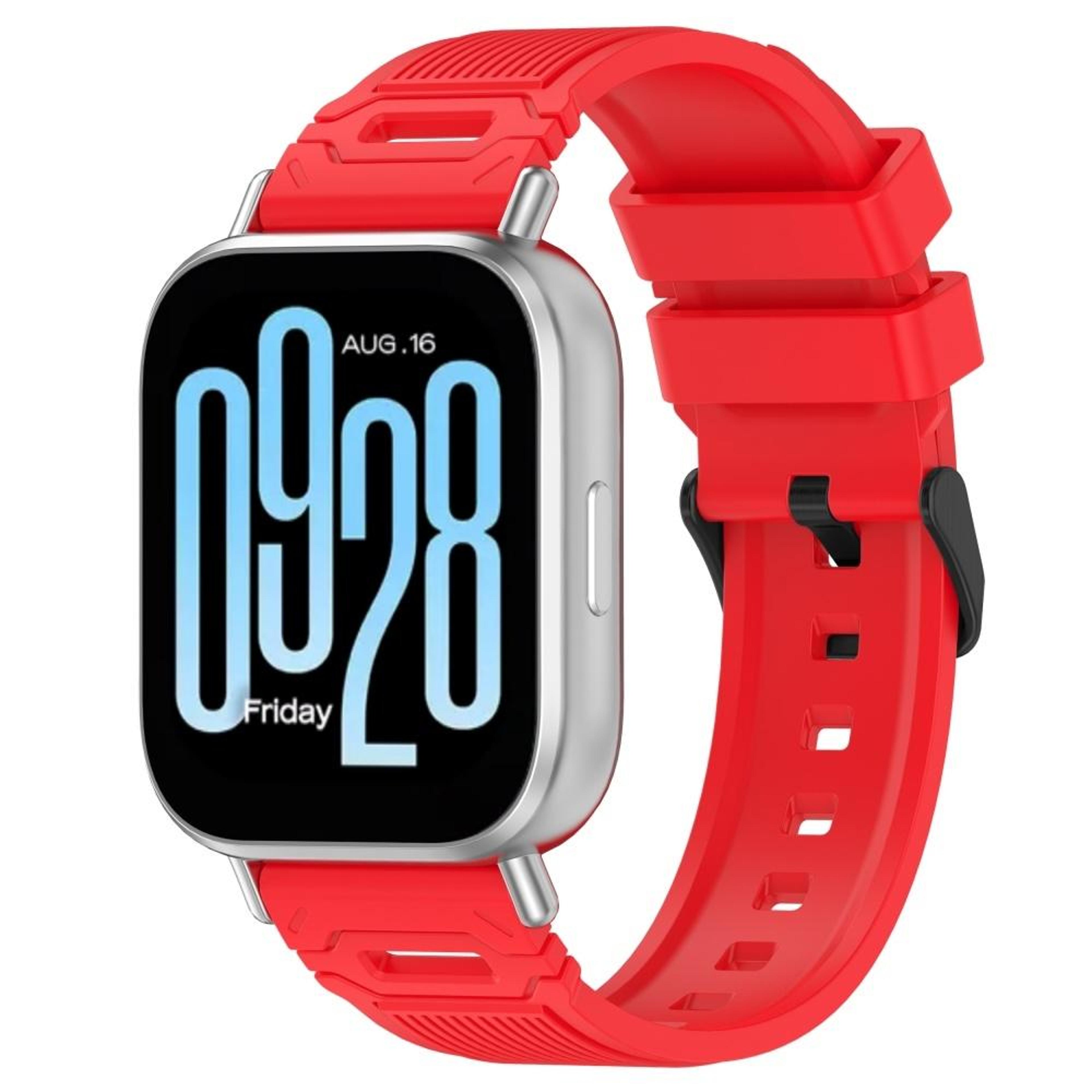 Xiaomi Watch 22mm Silicone Watch Band Vertical Pattern Quick Release Replacement Strap With Black B 10