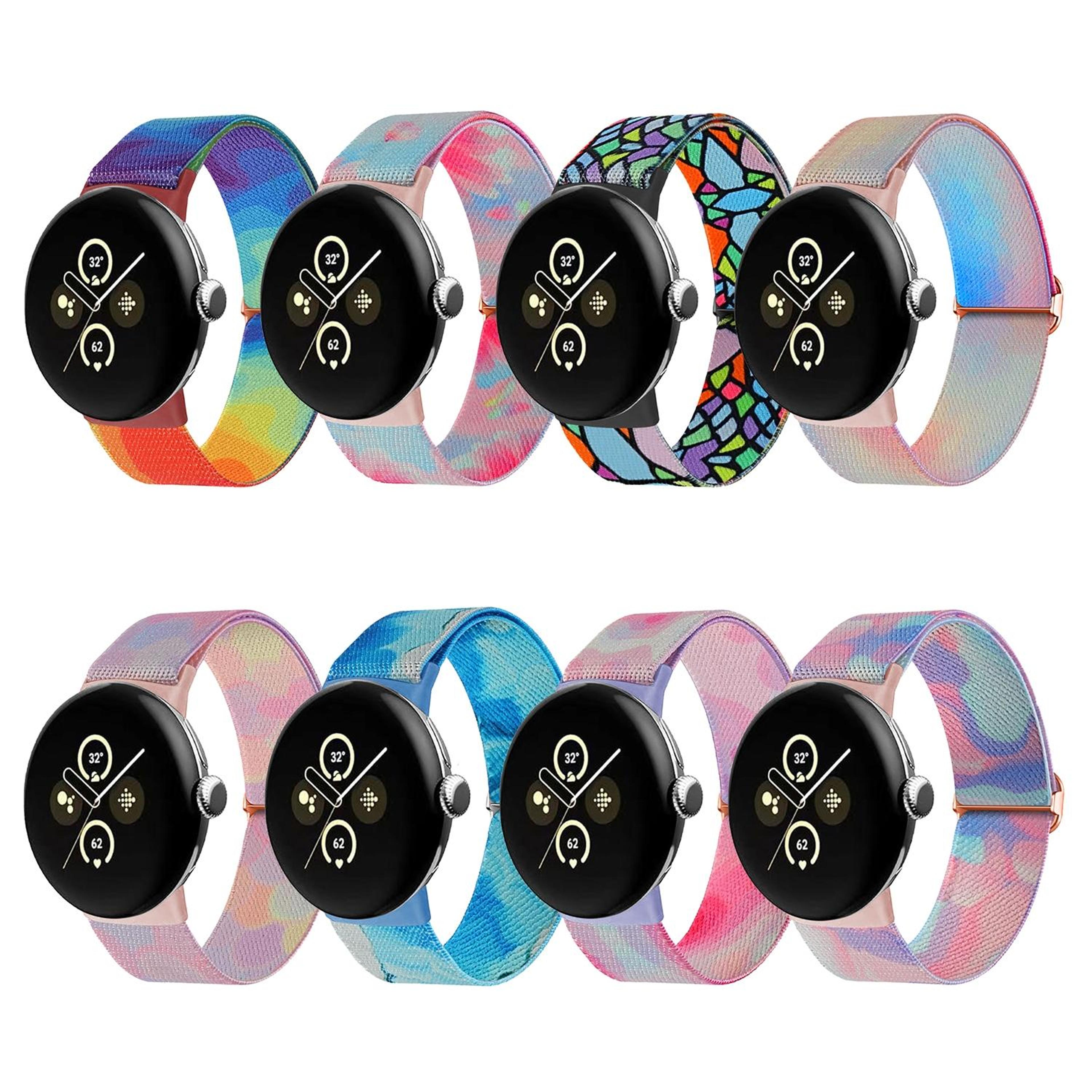 Google Pixel Watch 4 3 2 1 Braided Nylon Watch Band Adjustable Colorful Replacement Strap 5