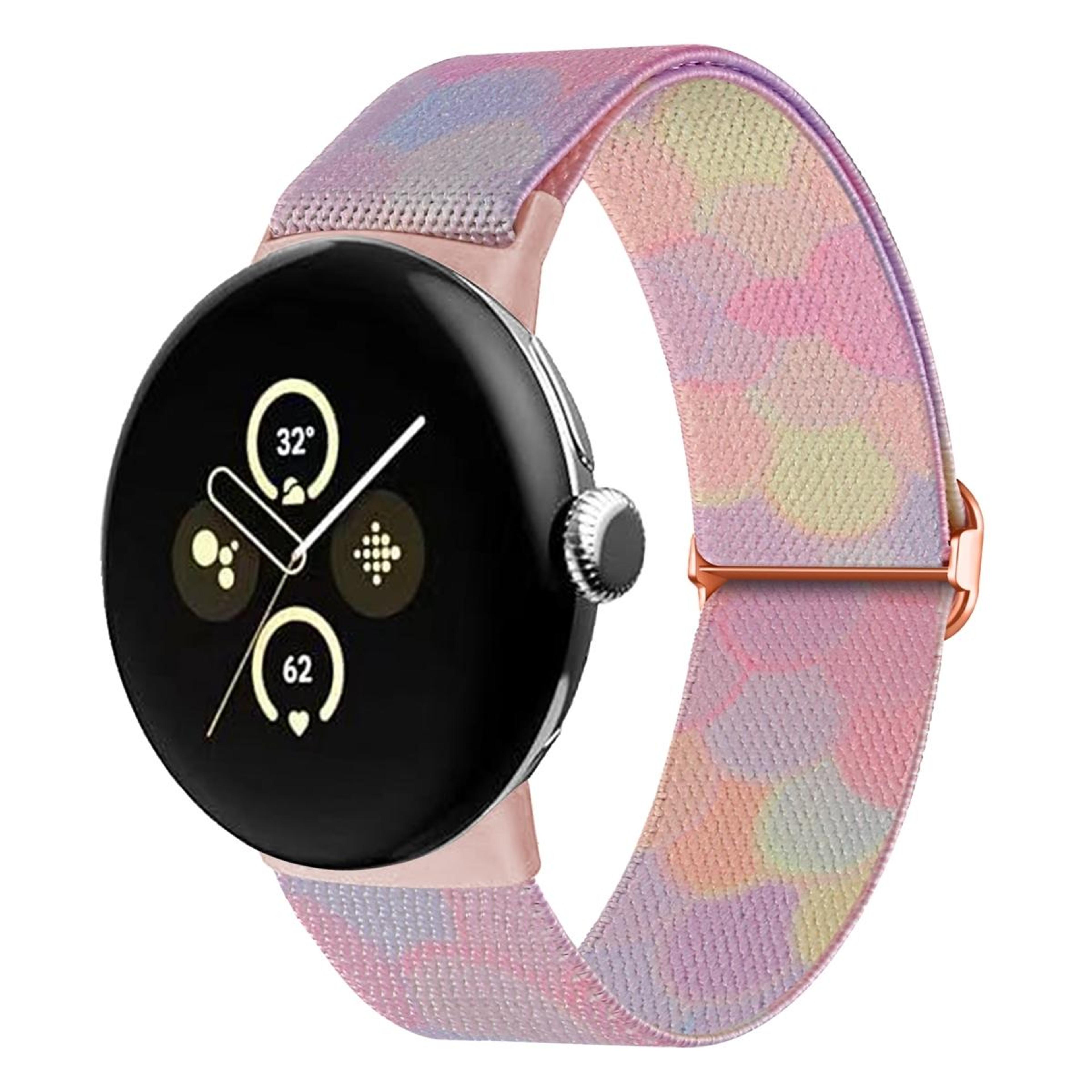 Google Pixel Watch 4 3 2 1 Braided Nylon Watch Band Adjustable Colorful Replacement Strap 2