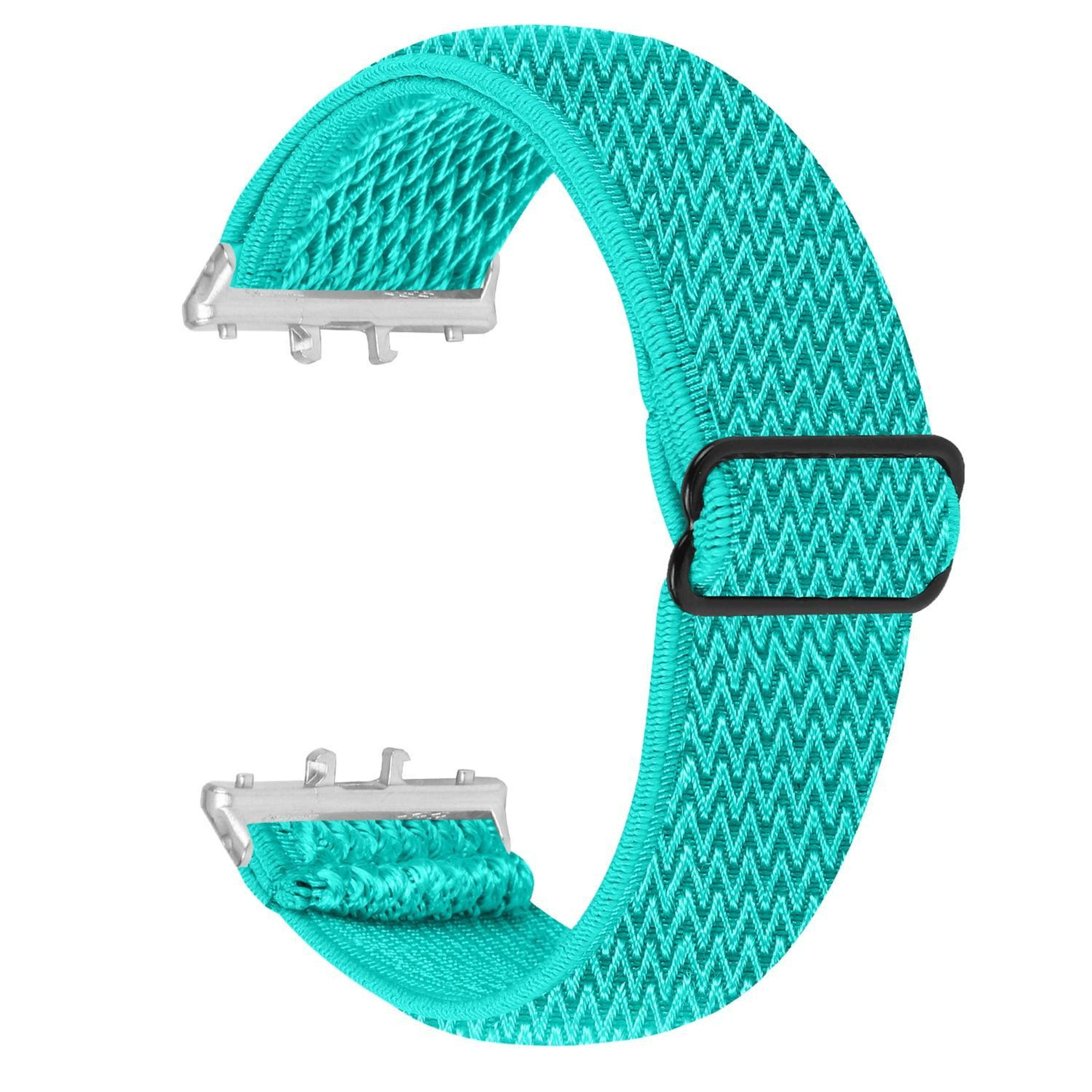 Honor Watch X5 Elastic Nylon Watch Band Wave Pattern Woven Watch Strap With Silver Connector 8