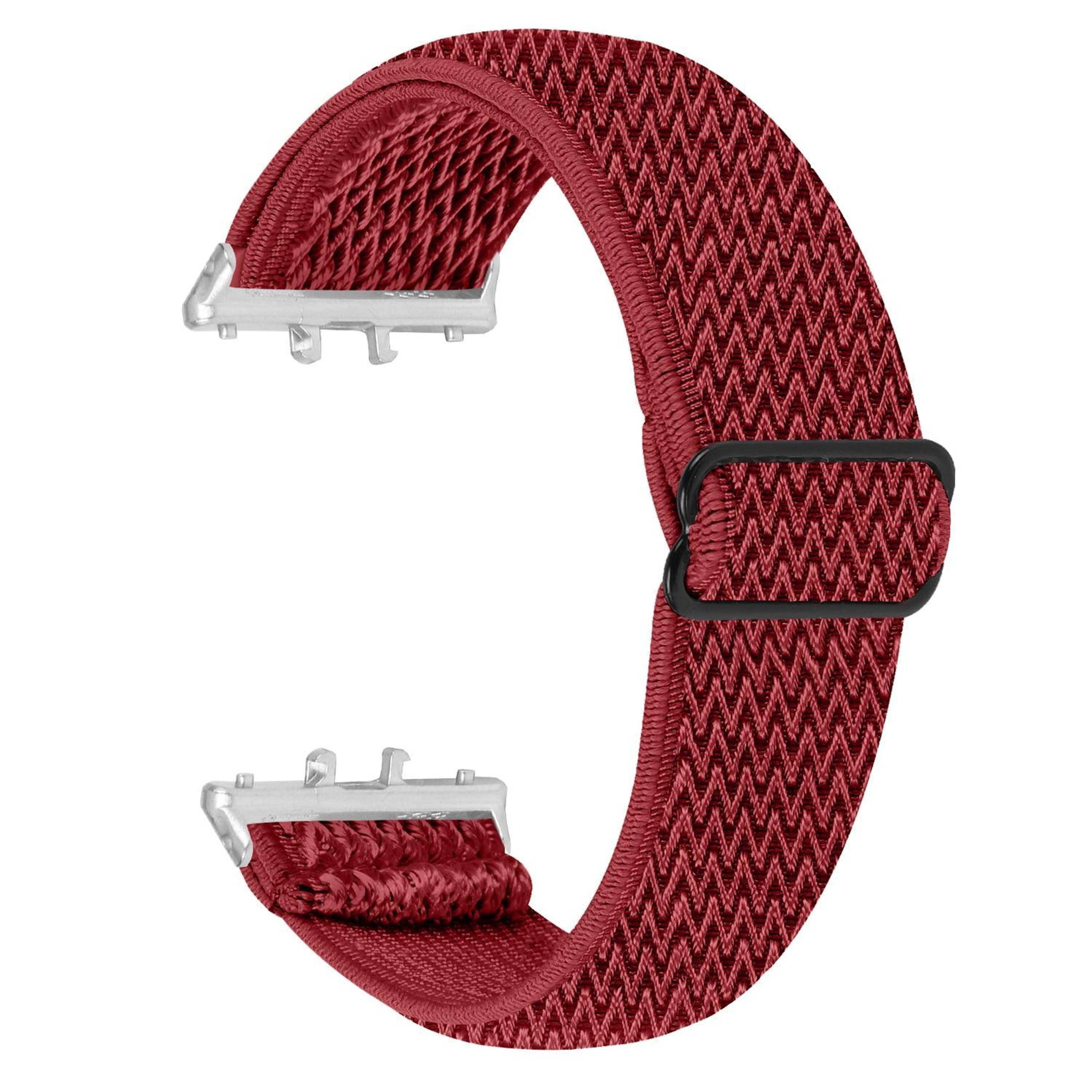 Honor Watch X5 Elastic Nylon Watch Band Wave Pattern Woven Watch Strap With Silver Connector 10