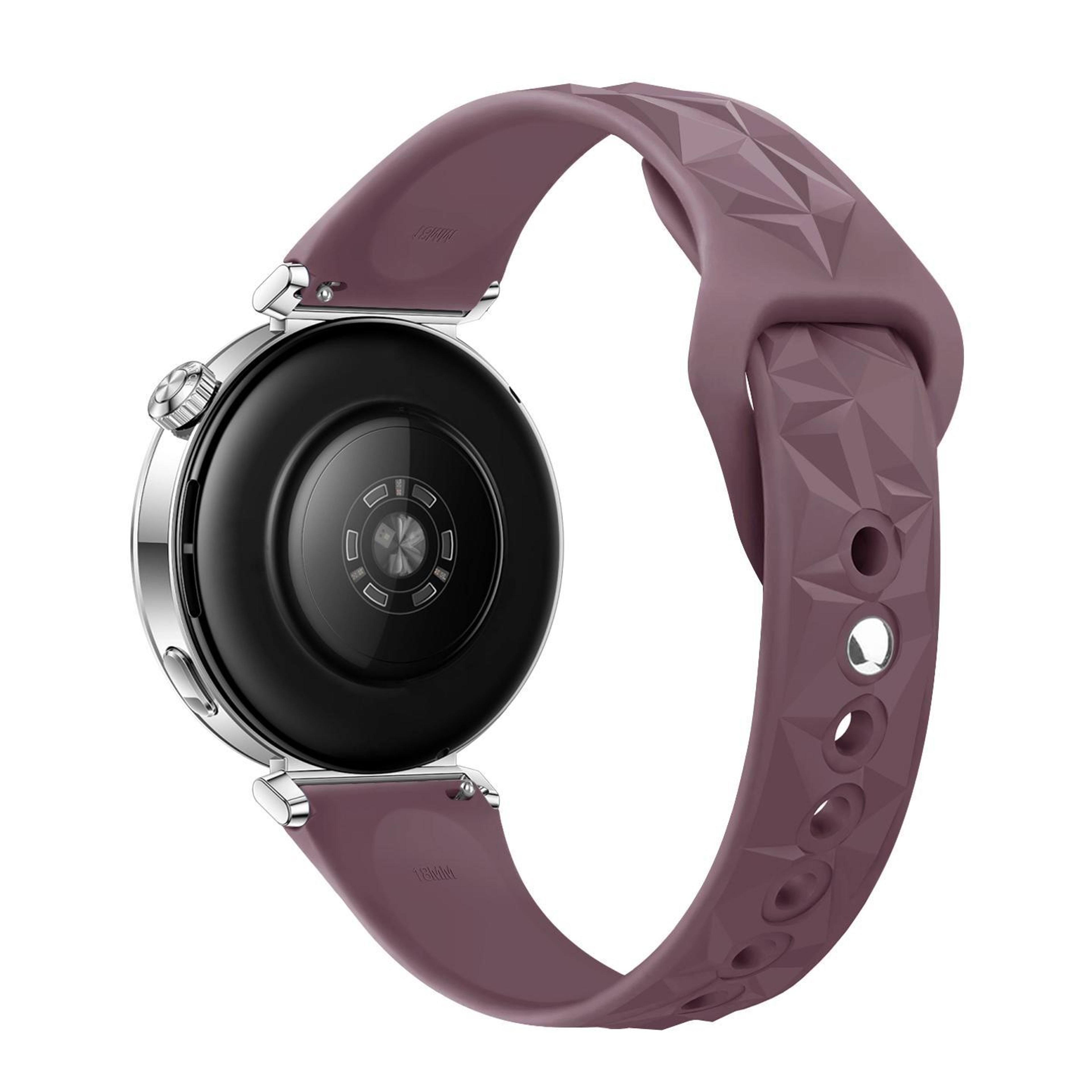 18mm Slim Silicone Watch Band With Reverse Buckle Ice Crystal Adjustable Replacement Strap 0