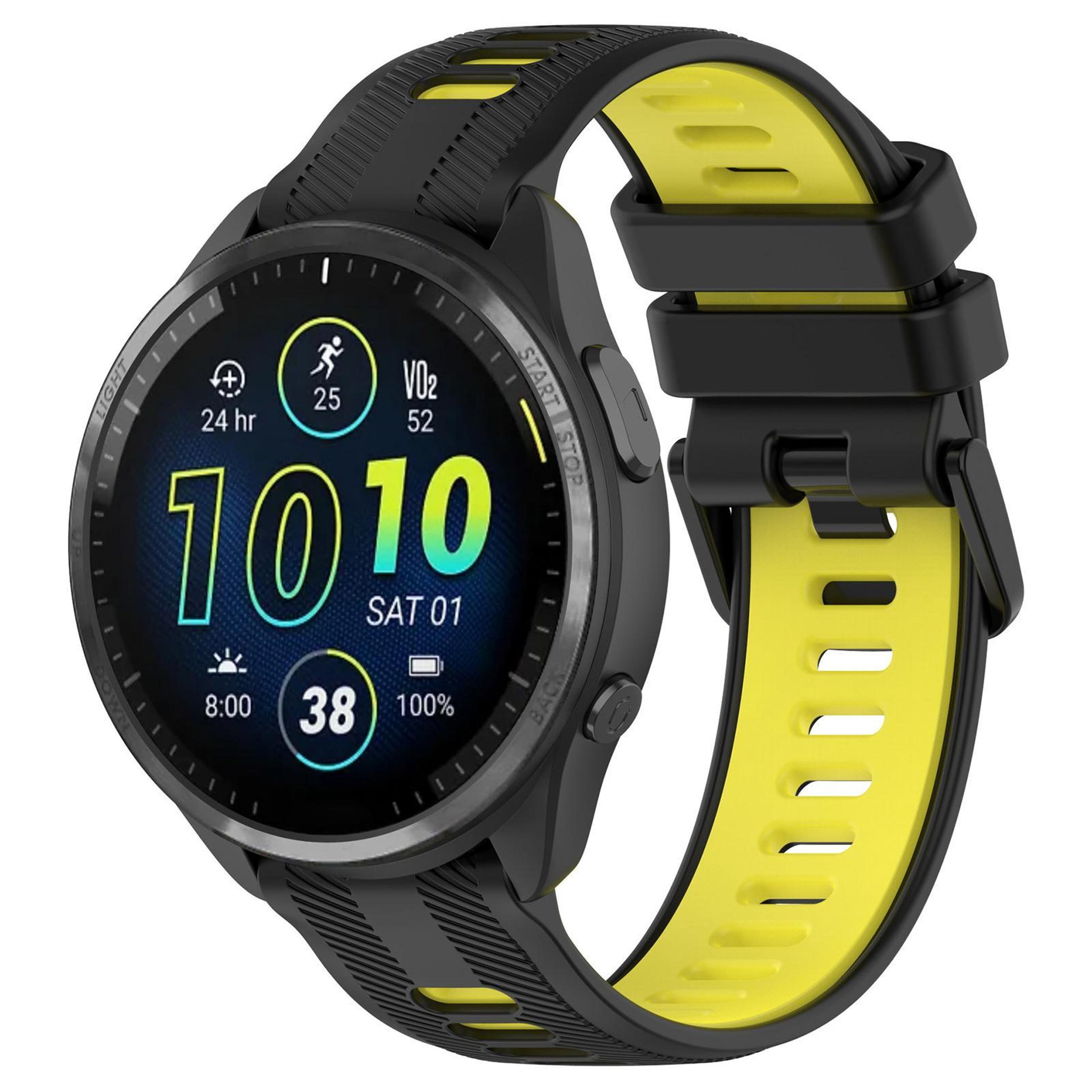 Garmin Forerunner 965 Silicone Watch Band Two Color Replacement Strap For Garmin Smartwatches 13