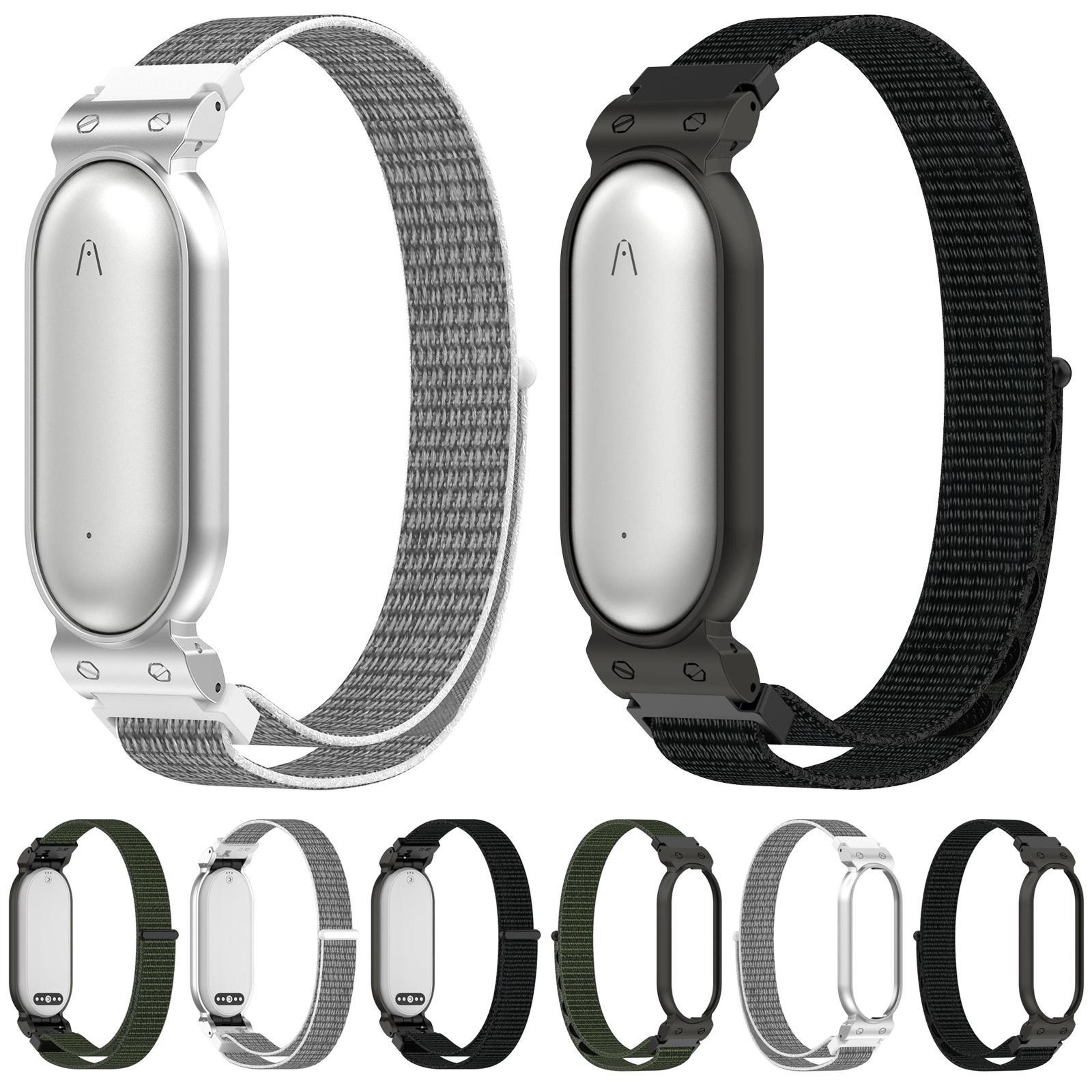 Plaud NotePin AI Nylon Watch Band With Metal Frame Adjustable Hook And Loop Strap 5