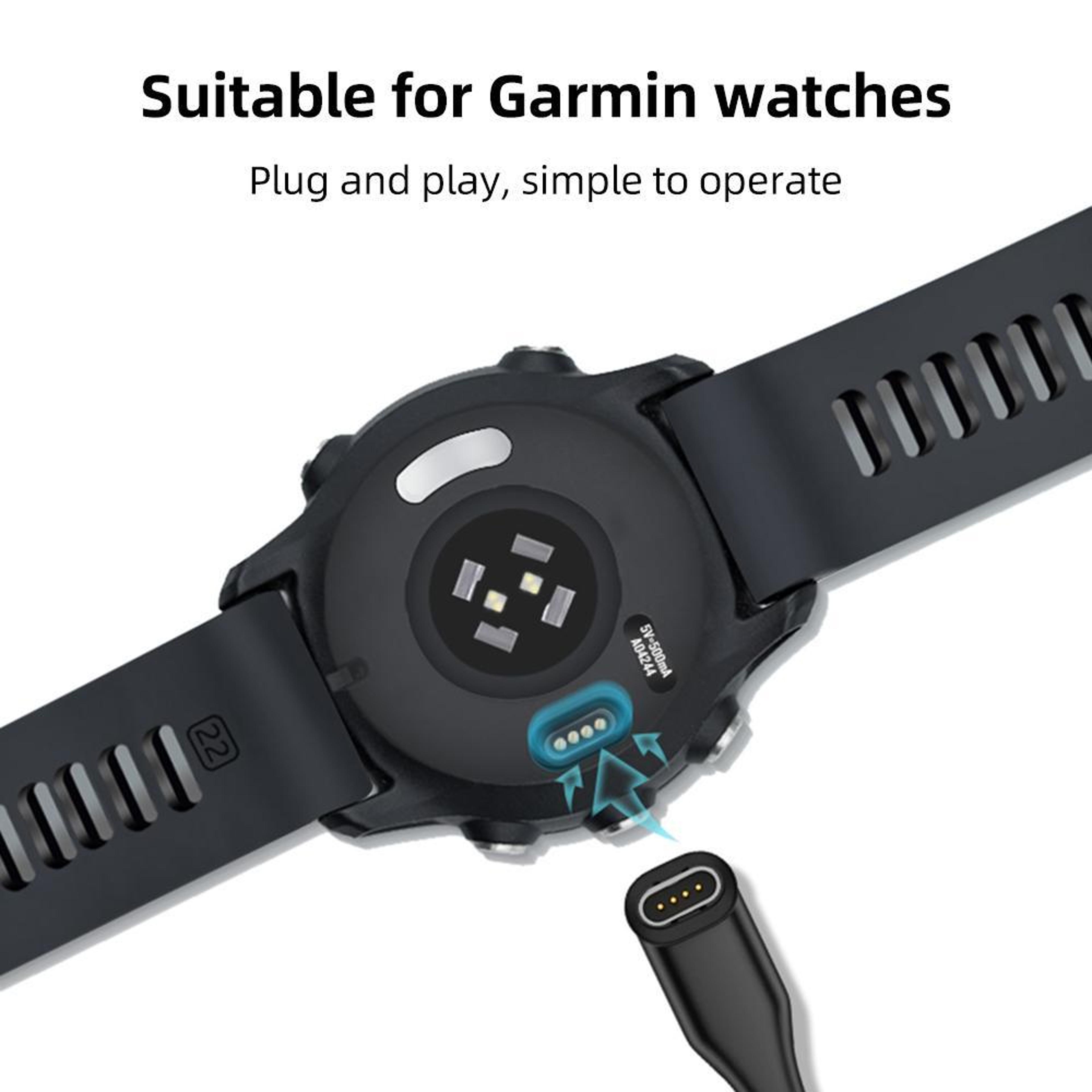 Garmin Watch Charger 2 In 1 USB C USB A Charging Cable Fast Charging Braided Cable 4