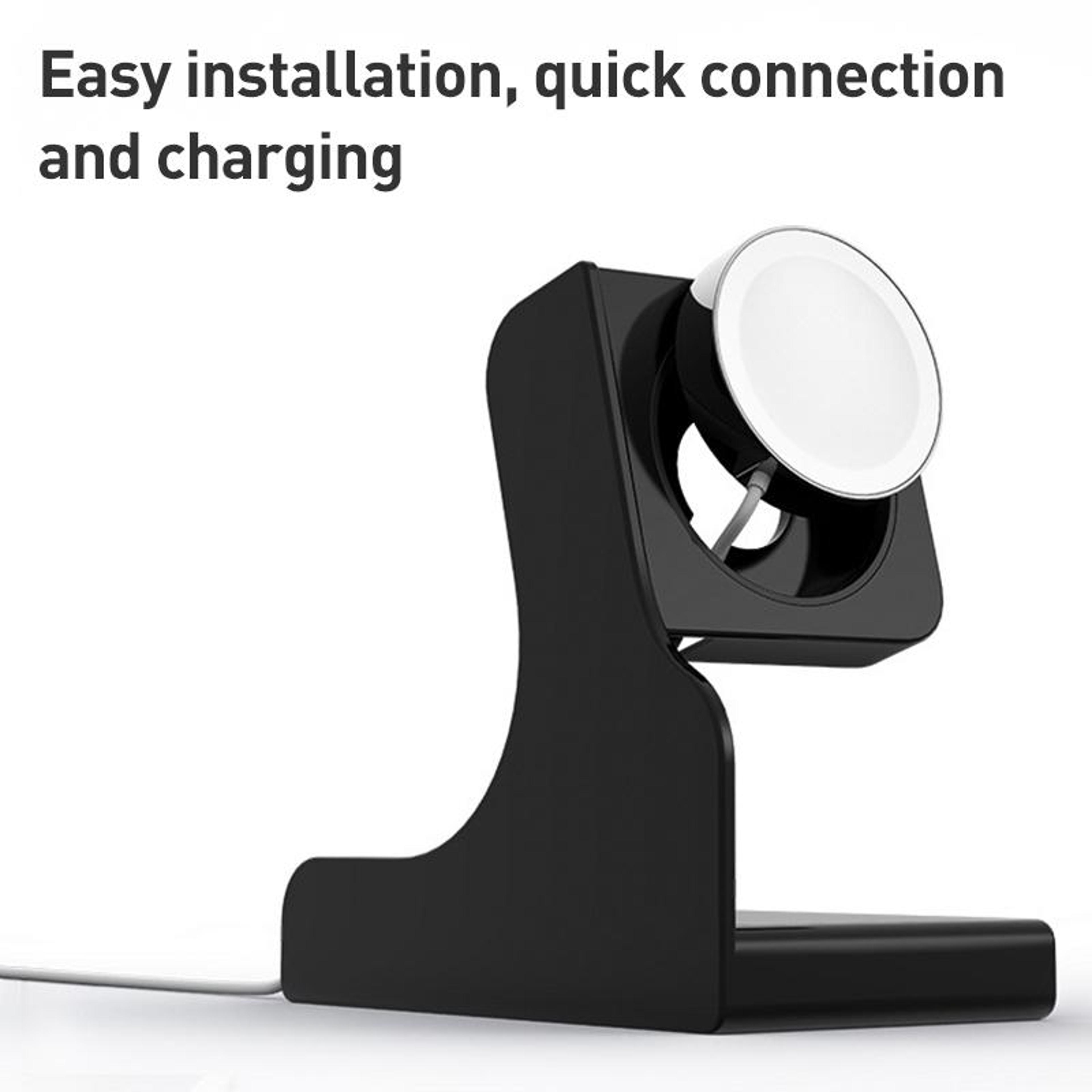Apple Watch Charging Stand Dock With Cable Organizer And Protective Silicone Base 4