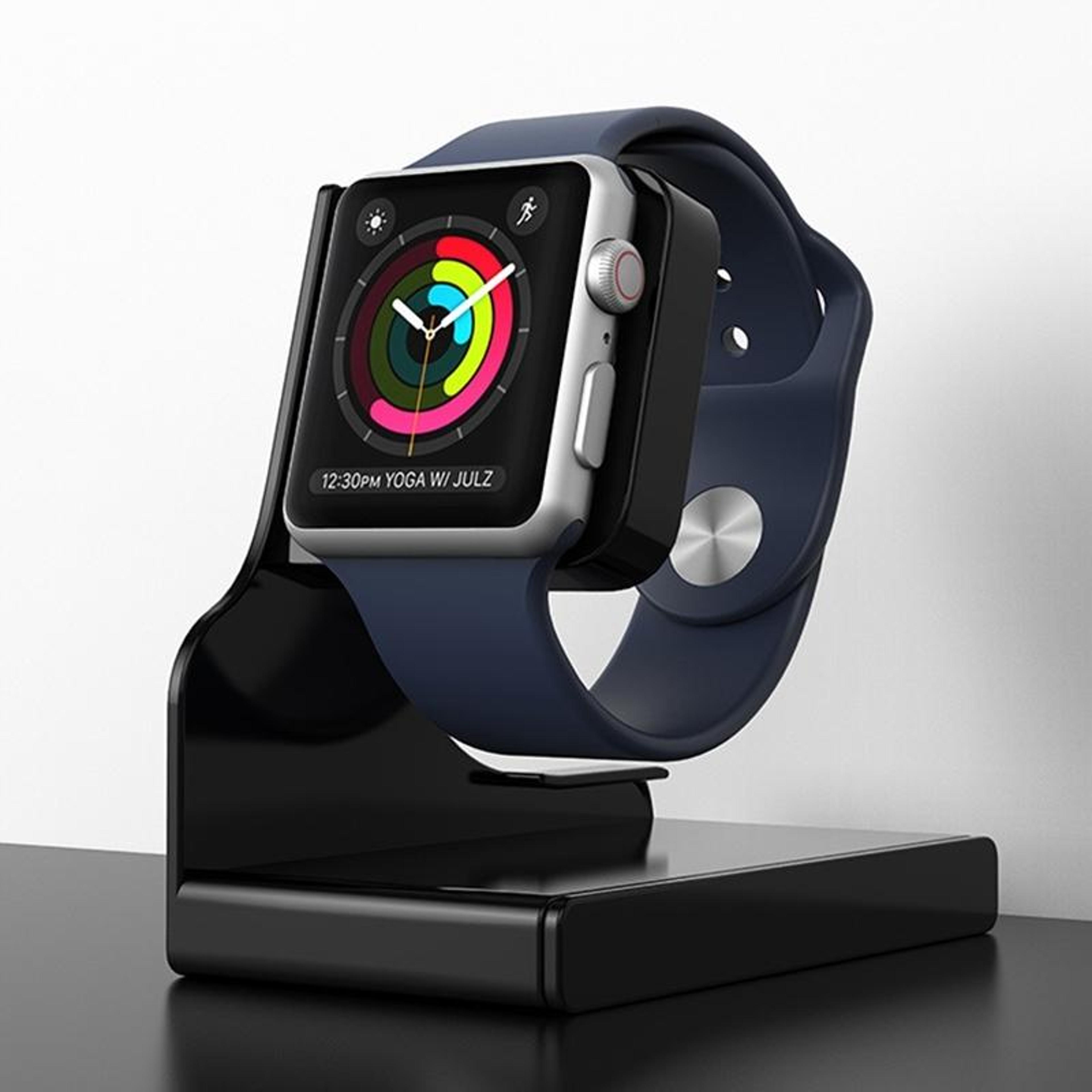 Apple Watch Charging Stand Dock With Cable Organizer And Protective Silicone Base 2