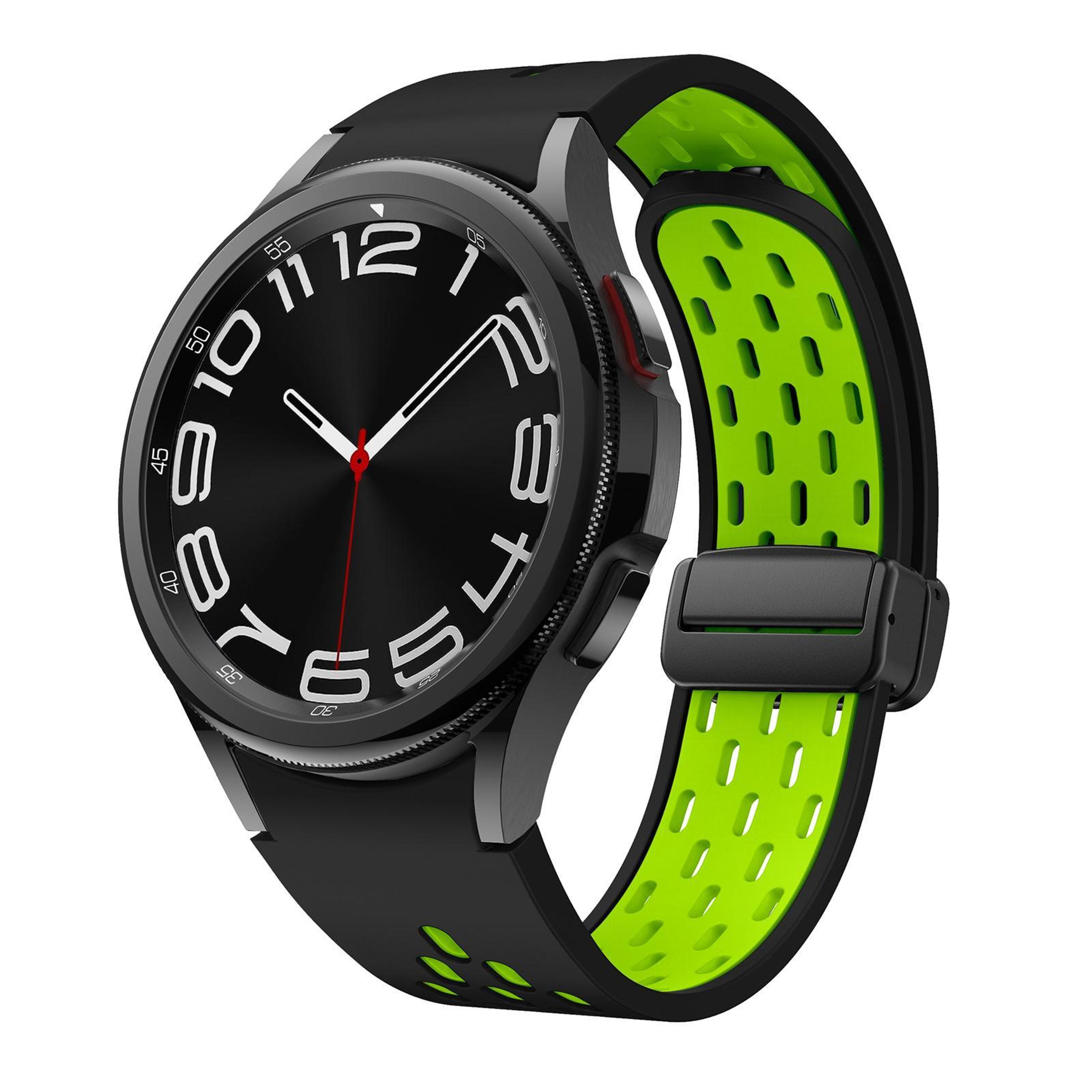 Kalebol Magnetic Samsung Galaxy Watch Band Two Color Silicone Watch Strap For Galaxy Watch 4 5 6 7  16