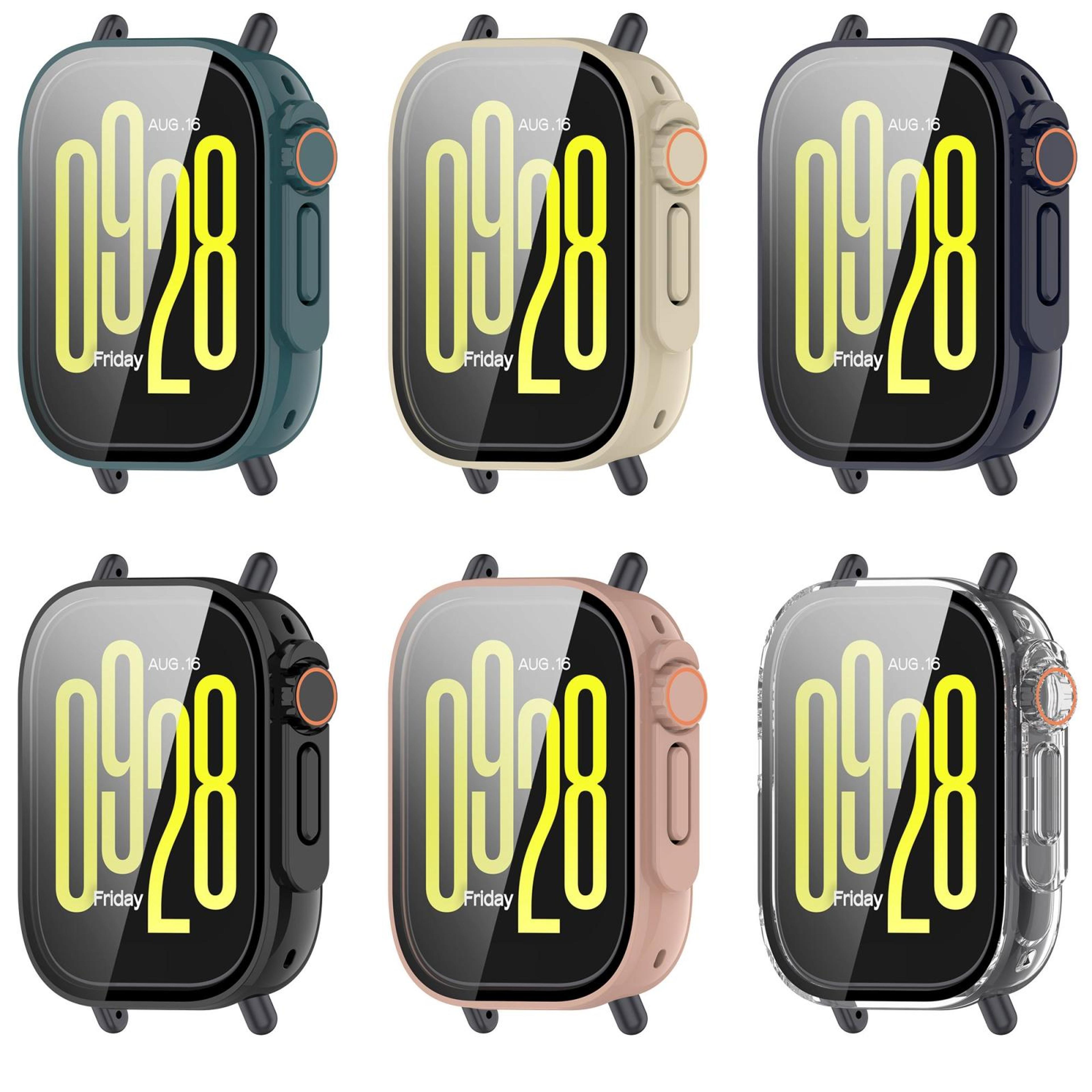 Redmi Watch 5 Lite Protective Case With Tempered Glass Screen Protector Full Coverage PC Cover 2