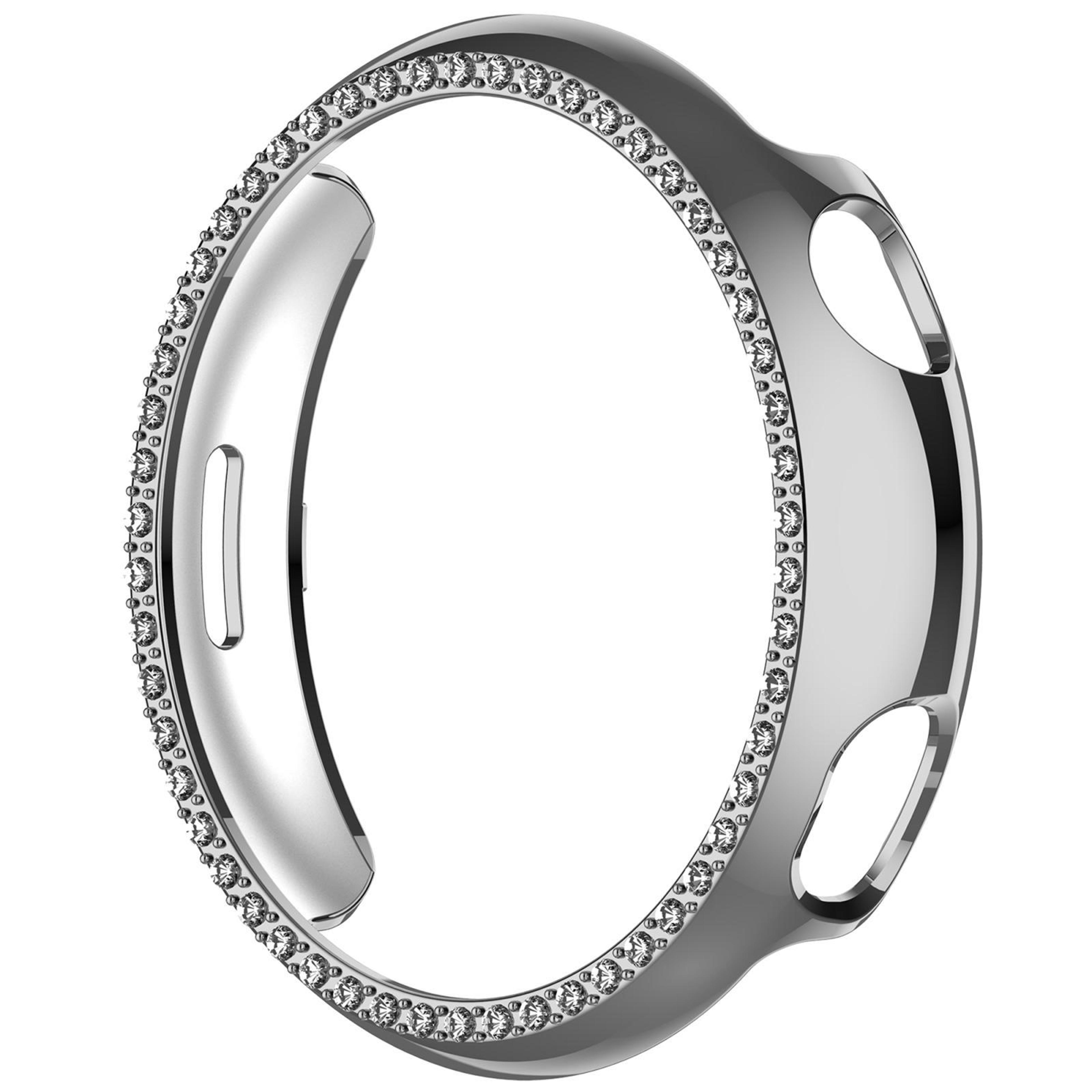 For Vivo Watch 5 PC Watch Protective Case Single Row Diamond Half Coverage Hollow Watch Cover 4