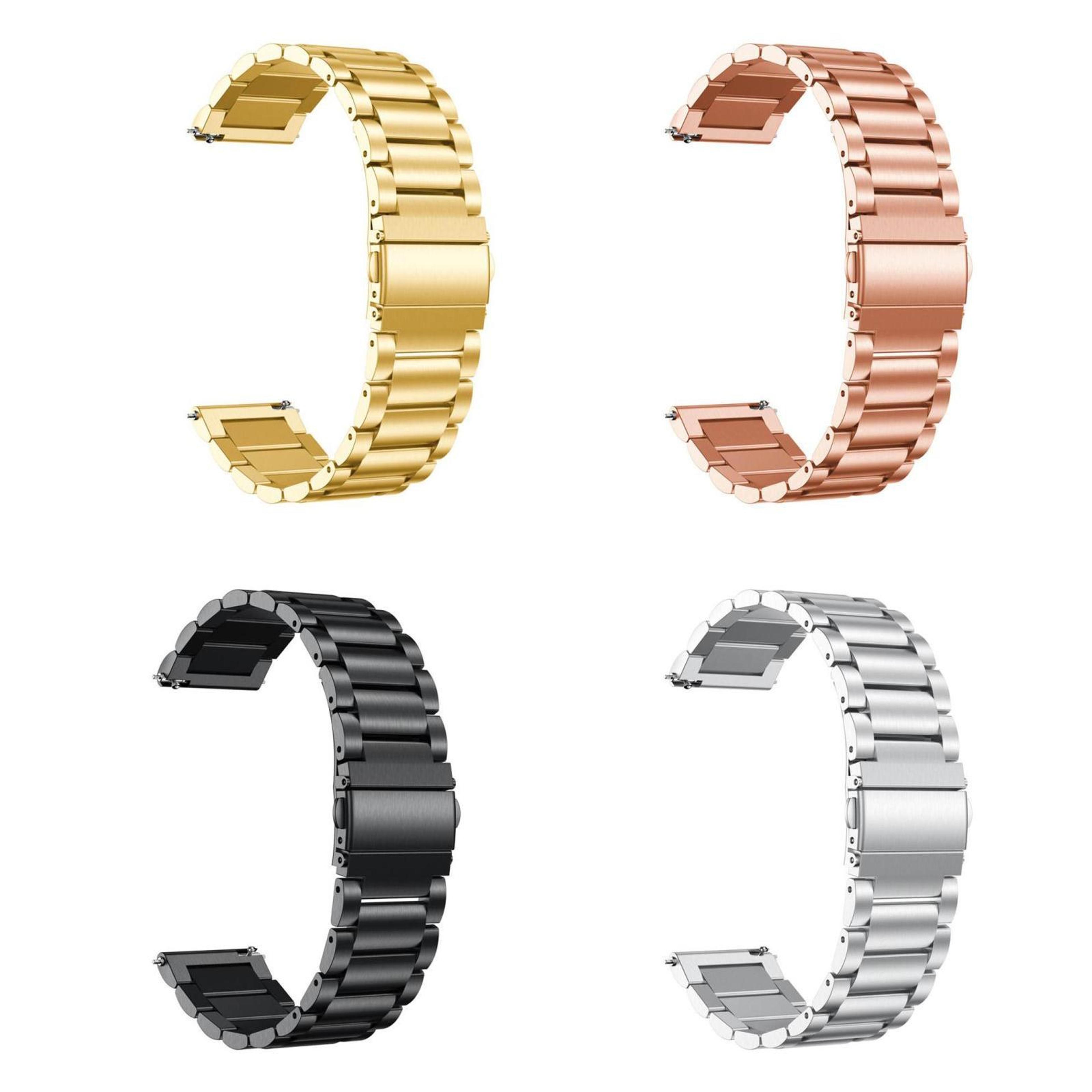 12mm Quick Release Metal Watch Band Three Bead Adjustable Replacement Watch Strap 8