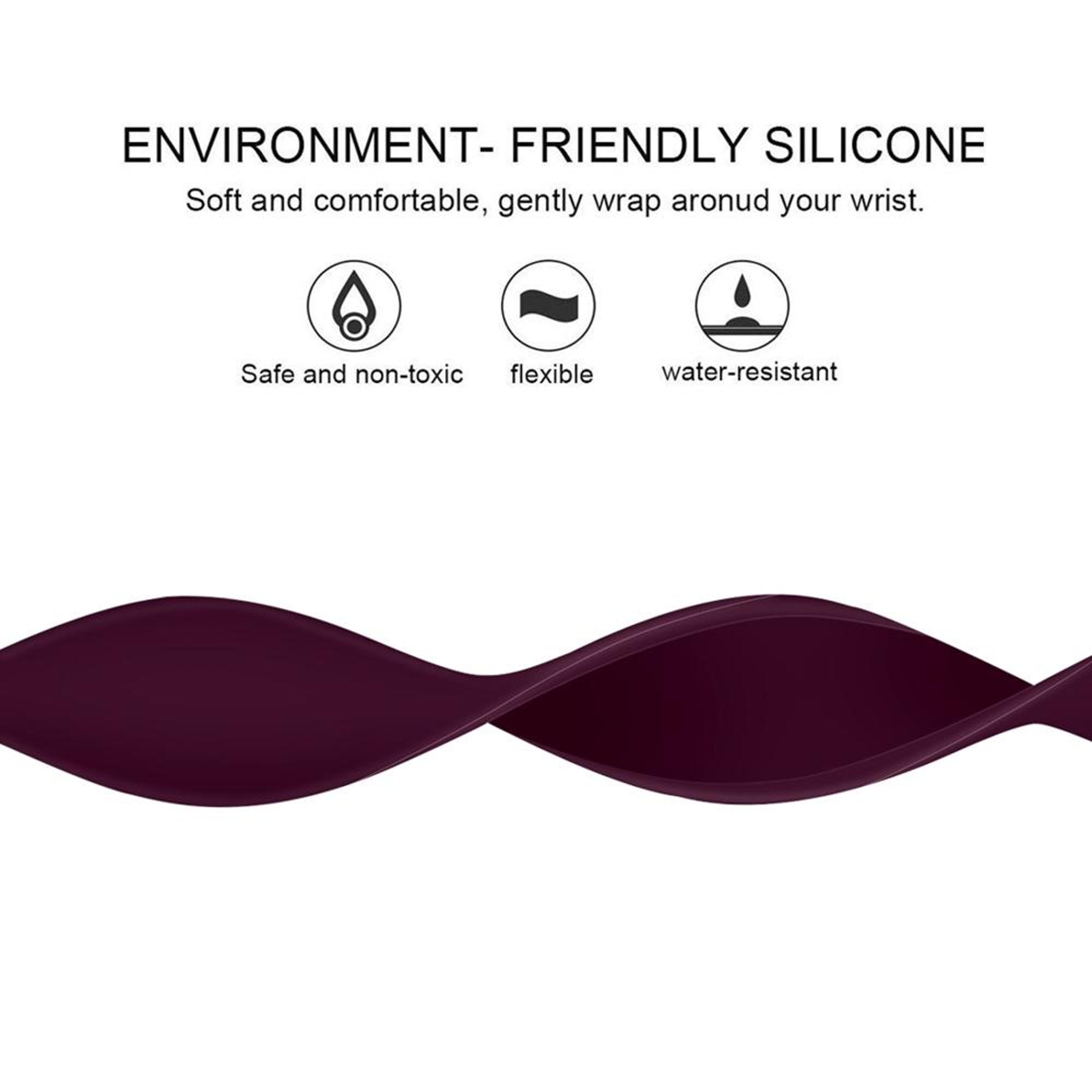 Apple Watch Silicone Watch Band Elastic Solid Color Replacement Strap 8