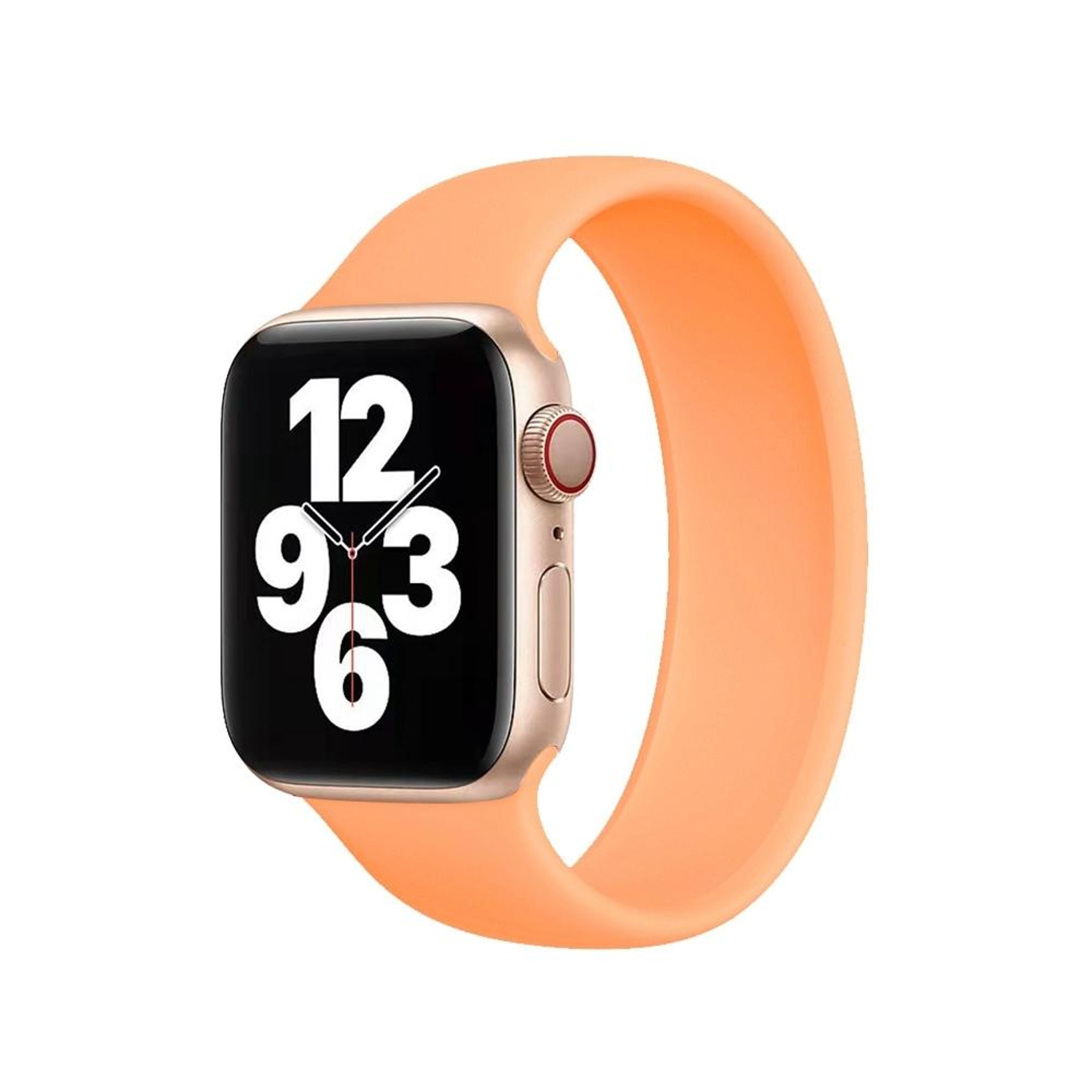 Apple Watch Silicone Watch Band Elastic Solid Color Replacement Strap 6