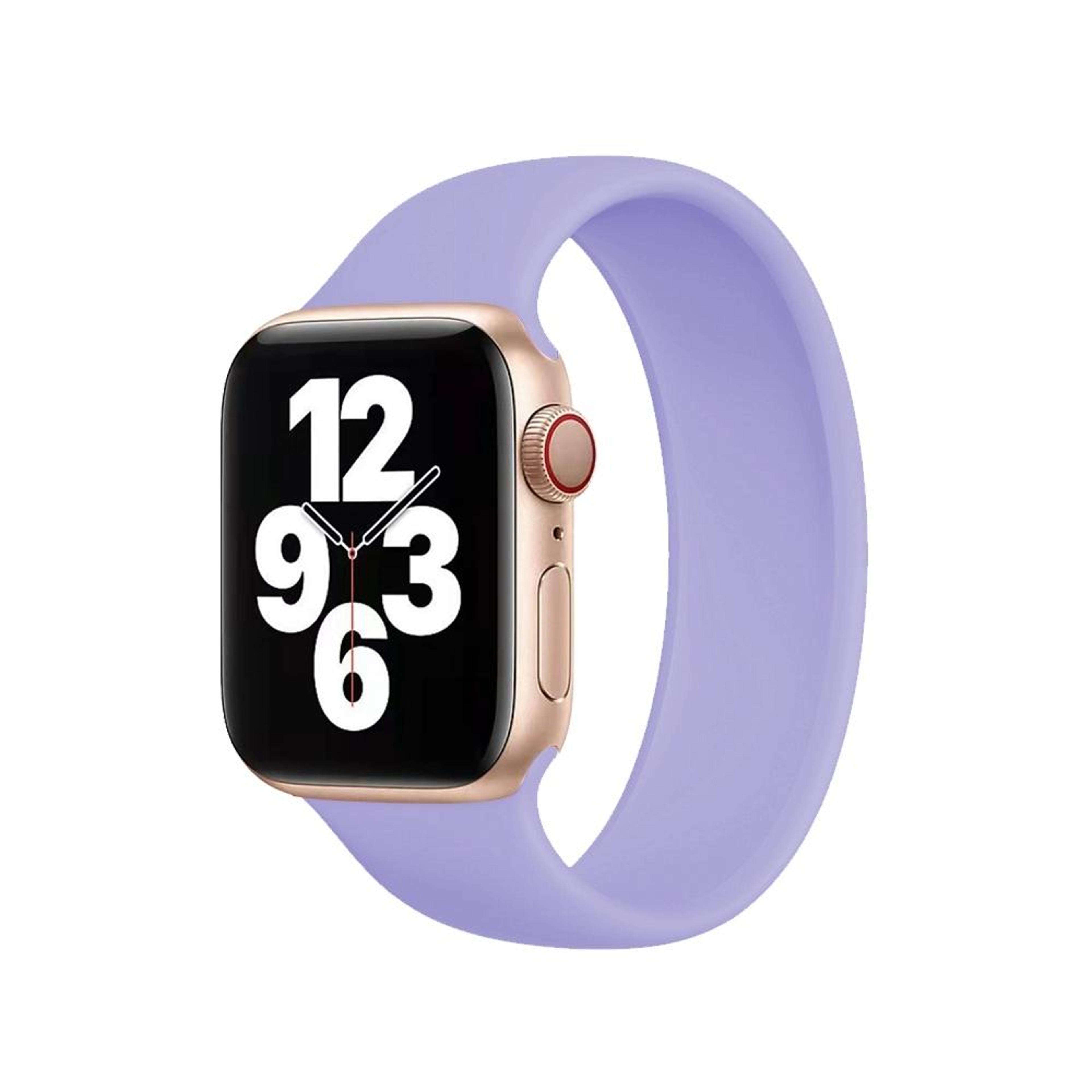 Apple Watch Silicone Watch Band Elastic Solid Color Replacement Strap 7