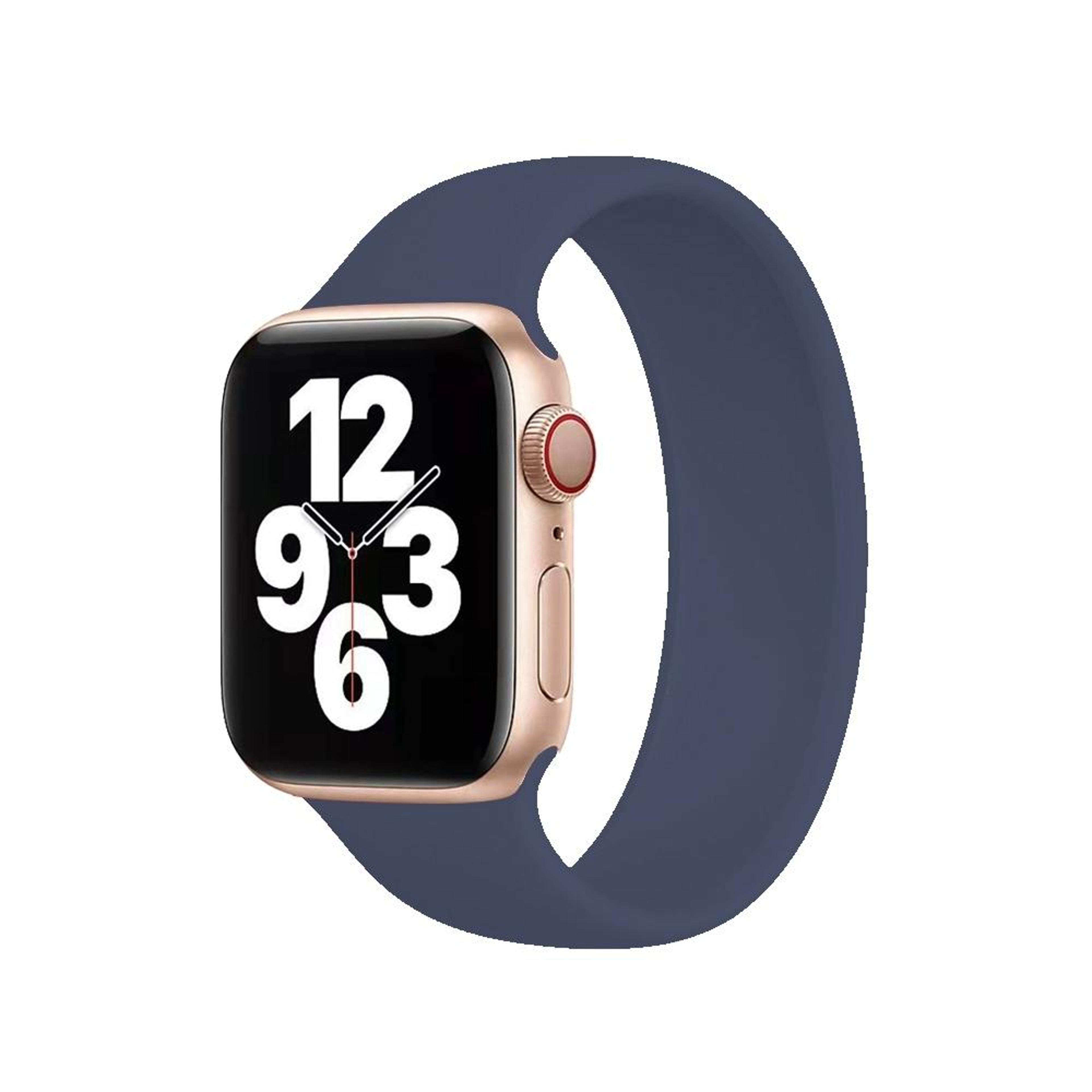 Apple Watch Silicone Watch Band Elastic Solid Color Replacement Strap 12