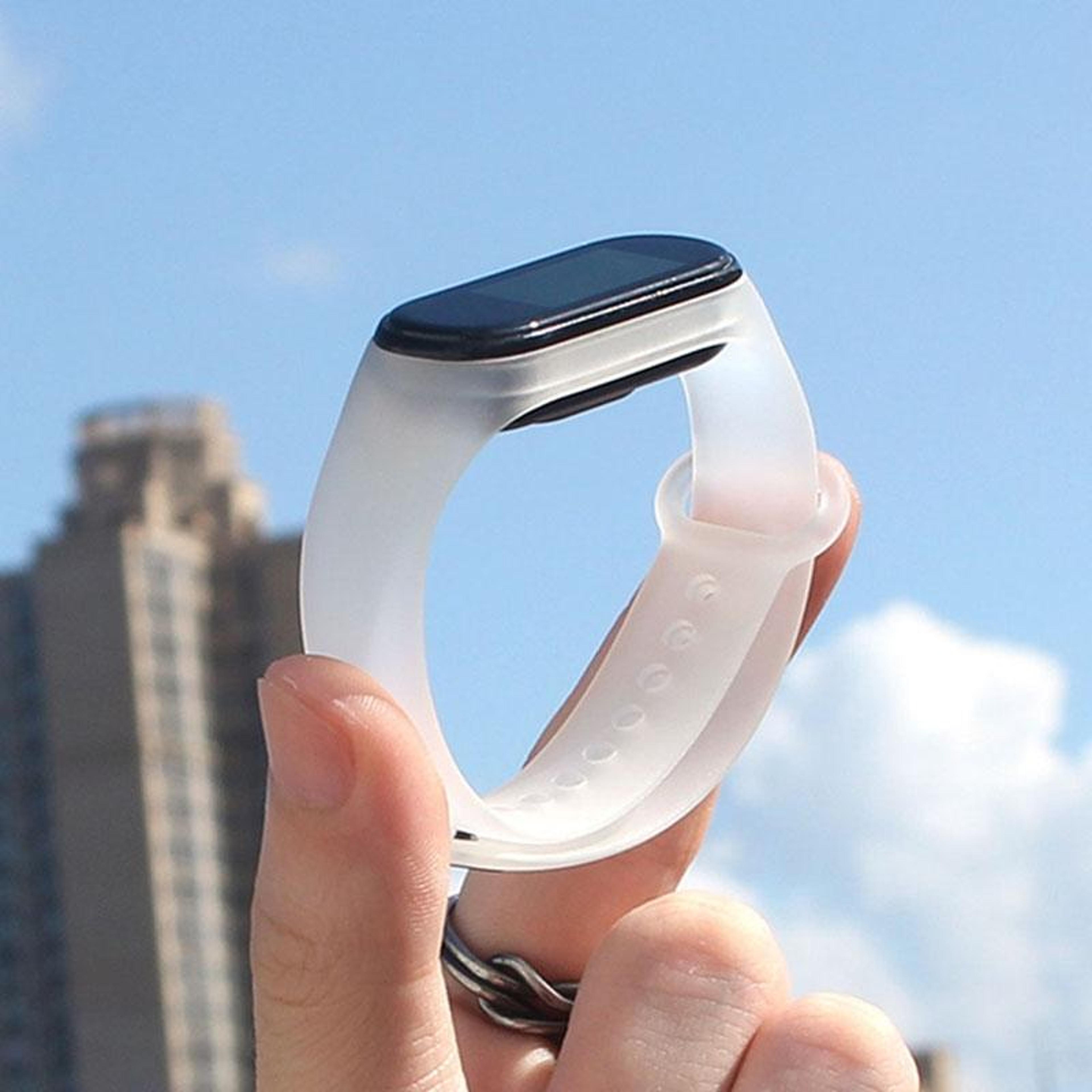 Xiaomi Mi Band 6 Silicone Watch Band Translucent Adjustable Replacement Strap 3