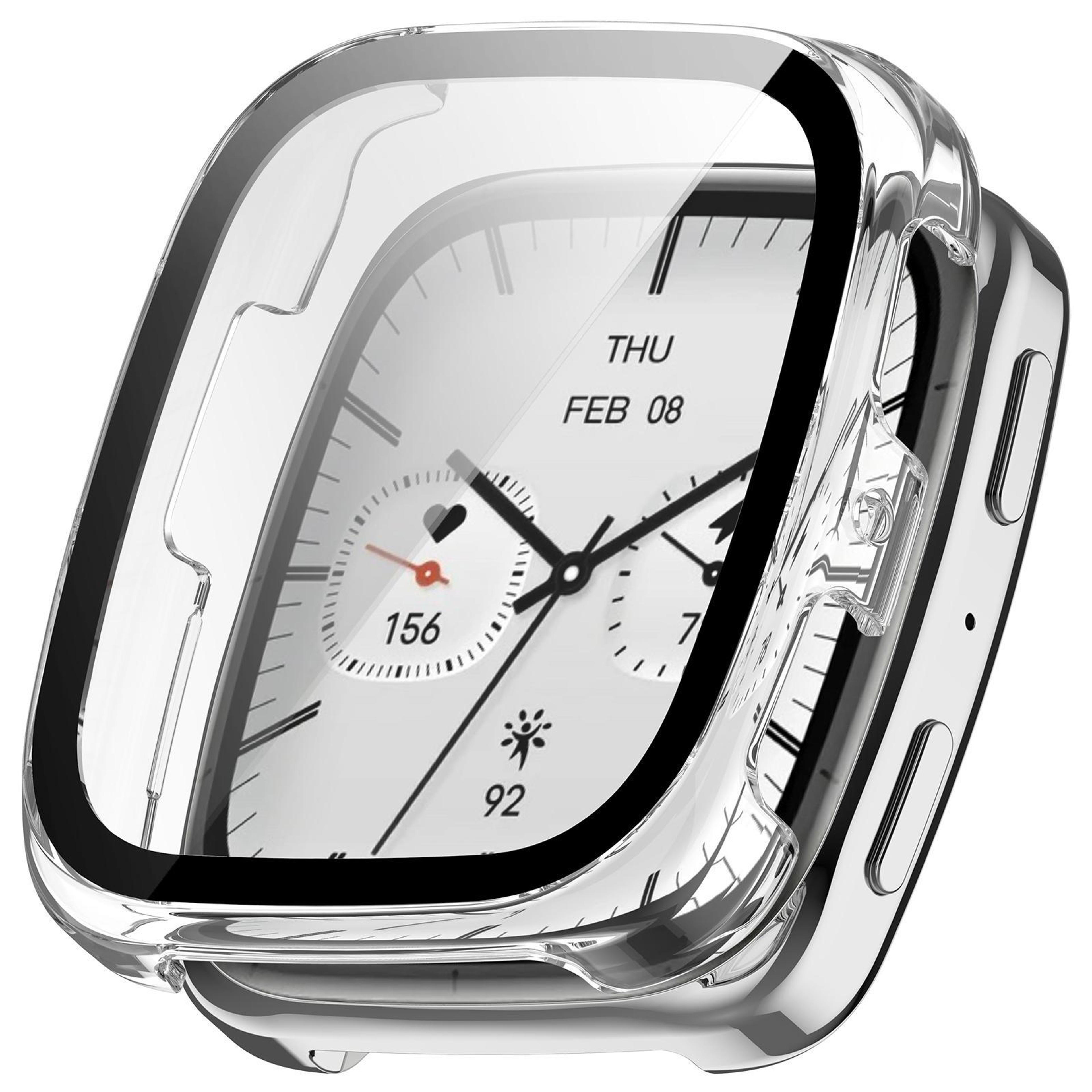 Amazfit Active 2 Square Protective Case With Tempered Glass Screen Protector PC Full Cover 0
