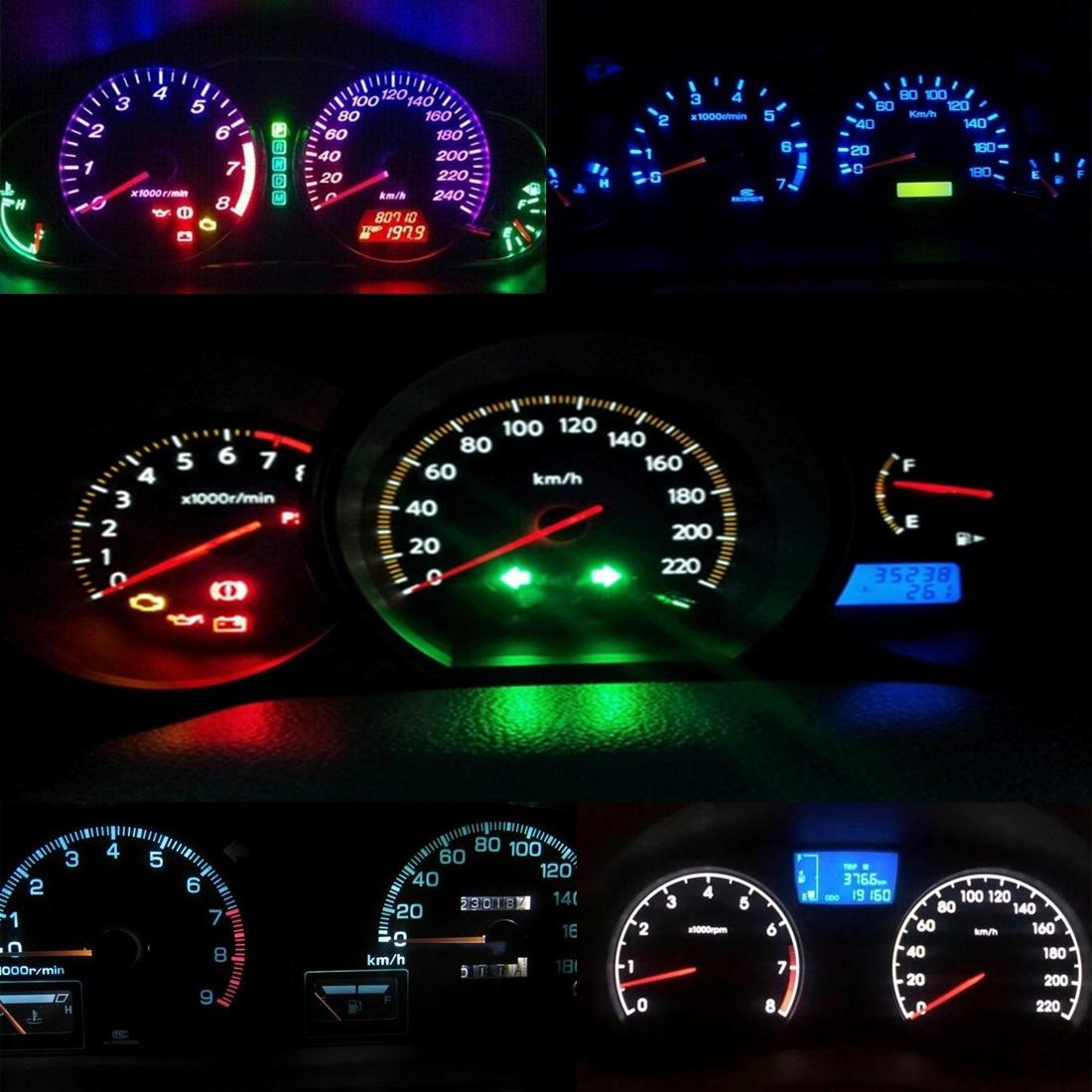 T3 LED Dashboard Bulbs 05W Instrument Panel Light Plug And Play Indicator Lamp Set 8