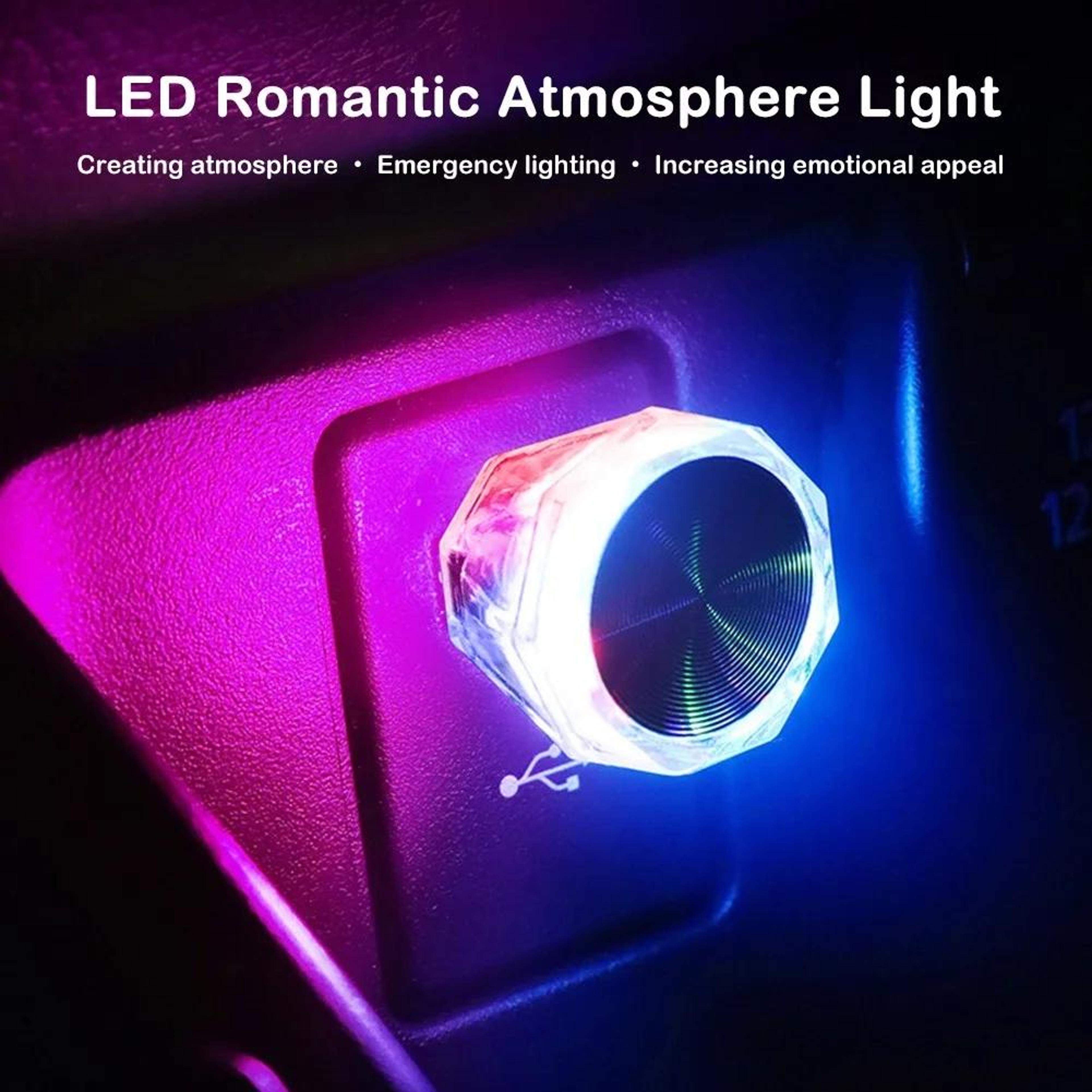Universal USB Car Ambient Light Diamond LED Interior Mood Light Plug And Play Decorative Lamp 7