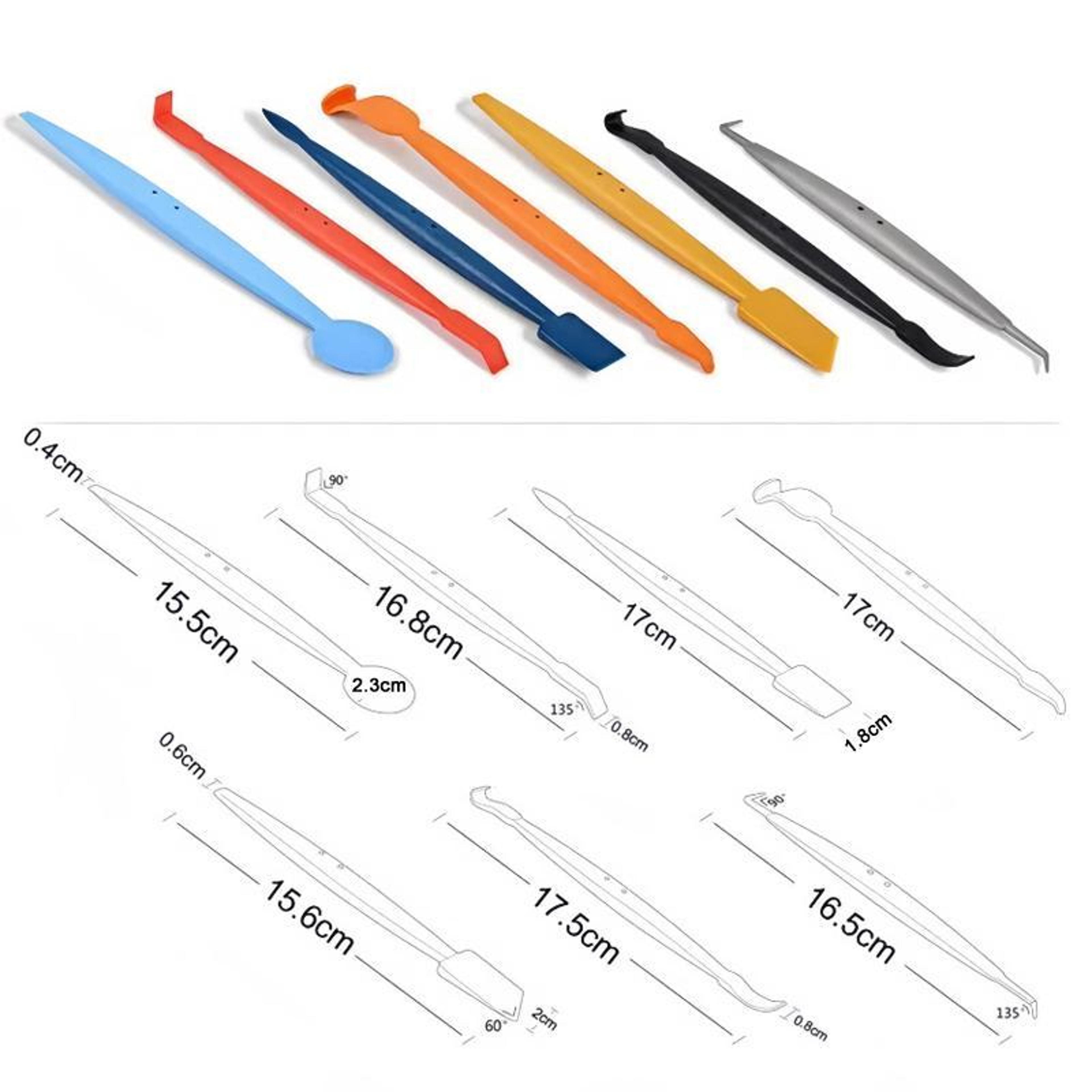 7 Piece Car Wrap Tool Kit Window Tint Installation Vinyl Wrap Tools With Magnetic Squeegee Set 4