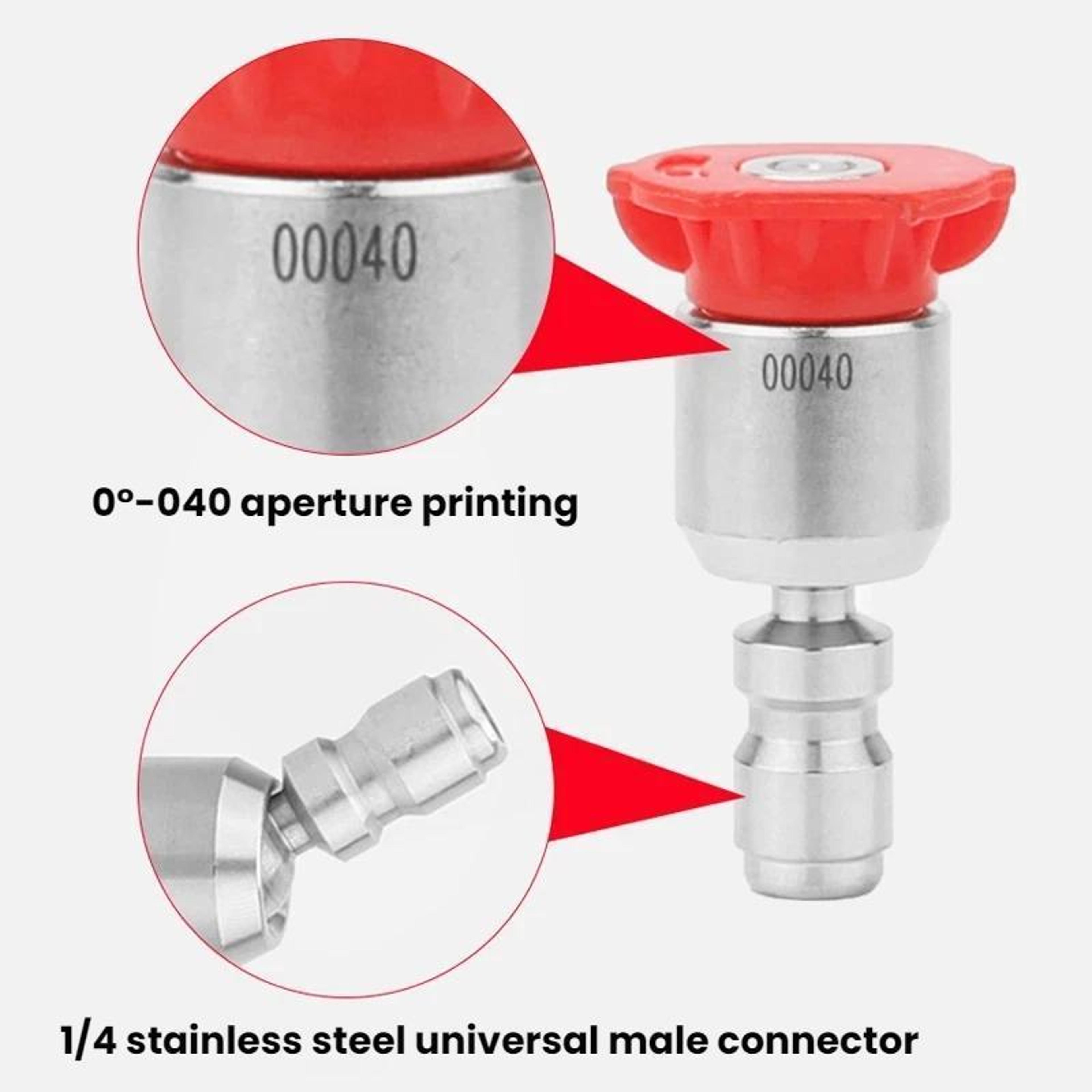 Universal Pressure Washer Nozzle 14 Inch Quick Connect Rotating Spray Nozzle 5