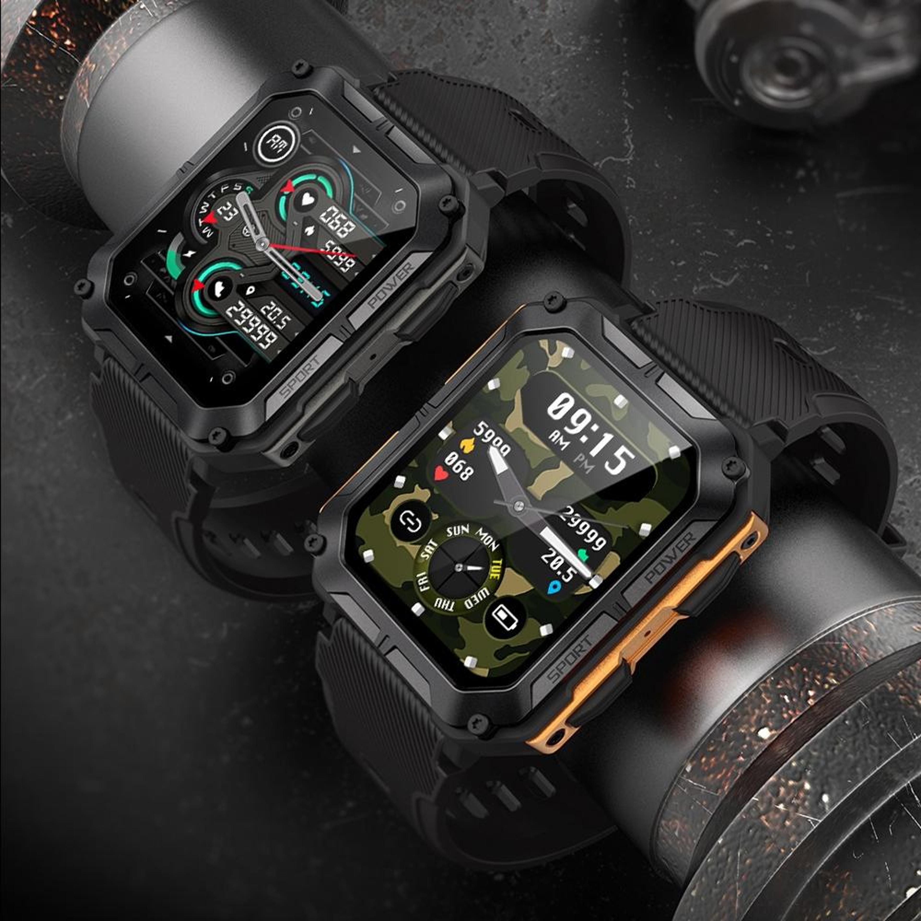 C20 Pro Bluetooth Calling Smartwatch 183 Inch IP68 Waterproof Smart Watch With 123 Sports Modes 1