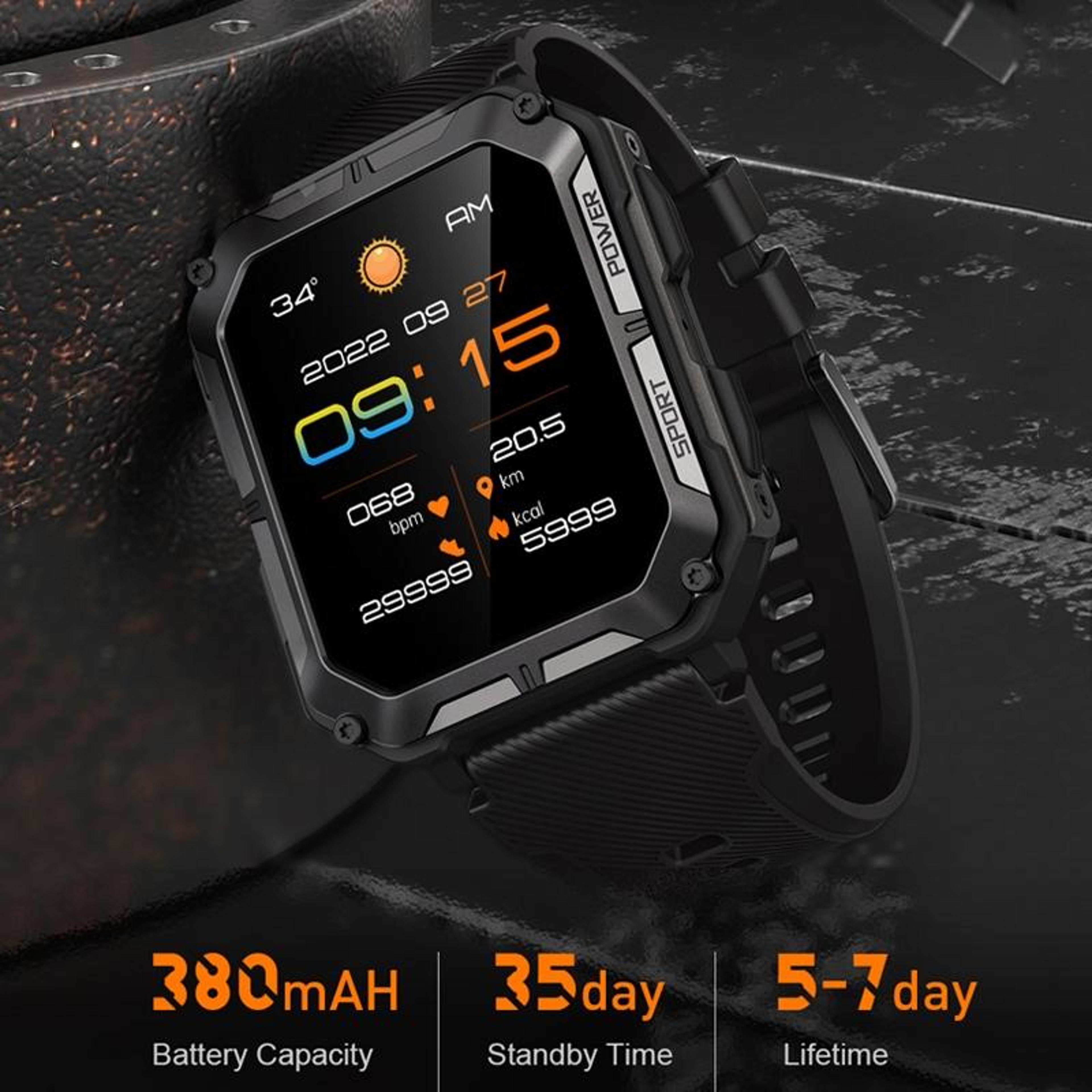 C20 Pro Bluetooth Calling Smartwatch 183 Inch IP68 Waterproof Smart Watch With 123 Sports Modes 8