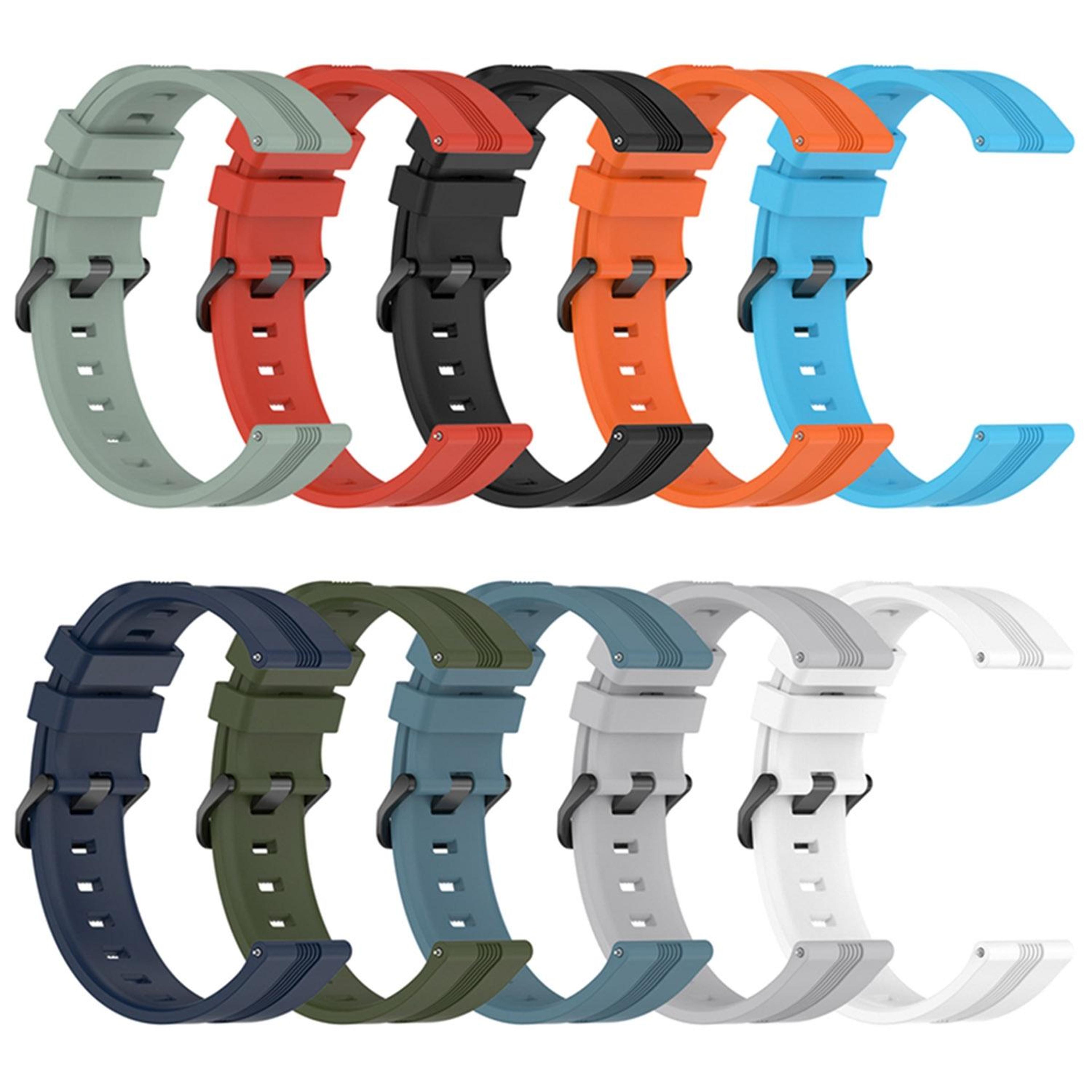 Coros Apex Apex Pro TicWatch Pro 3 22mm Silicone Watch Band Soft Adjustable Replacement Strap 4