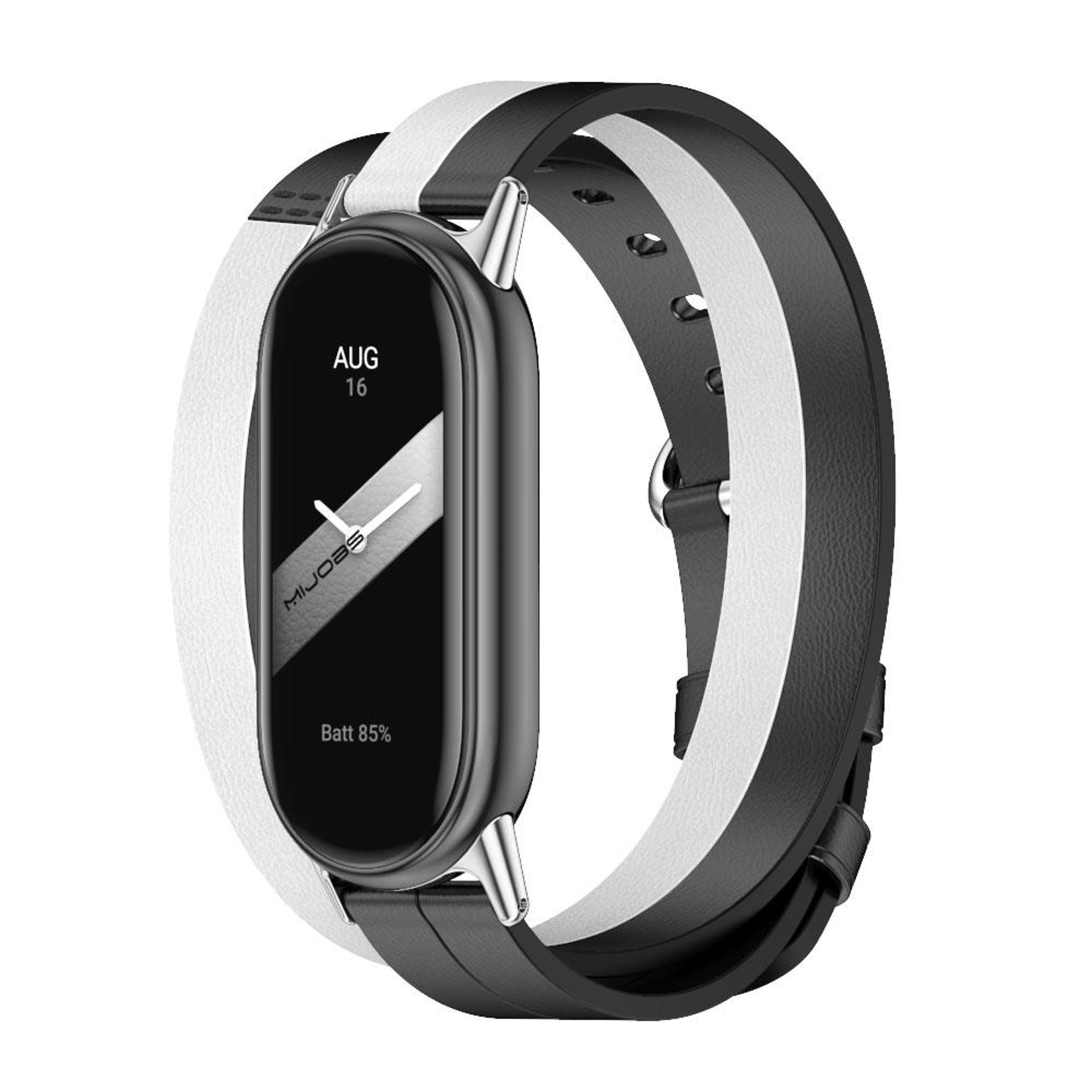Mijobs Xiaomi Mi Band 9 Leather Band Double Loop Leather Watch Band For Mi Band 8 9 9 NFC 4
