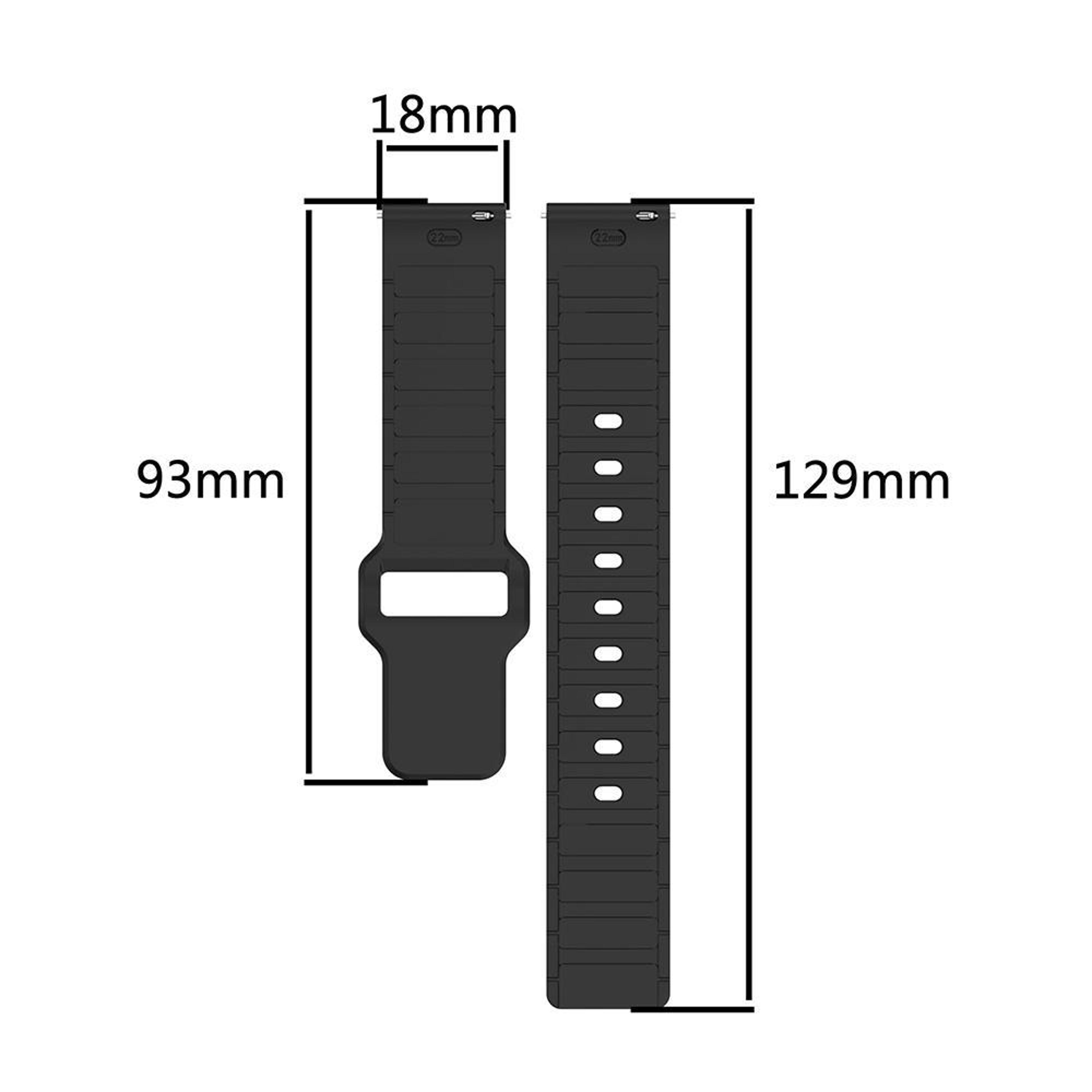 Silicone Watch Band Shaped Soft Adjustable Replacement Strap For Smartwatches 14