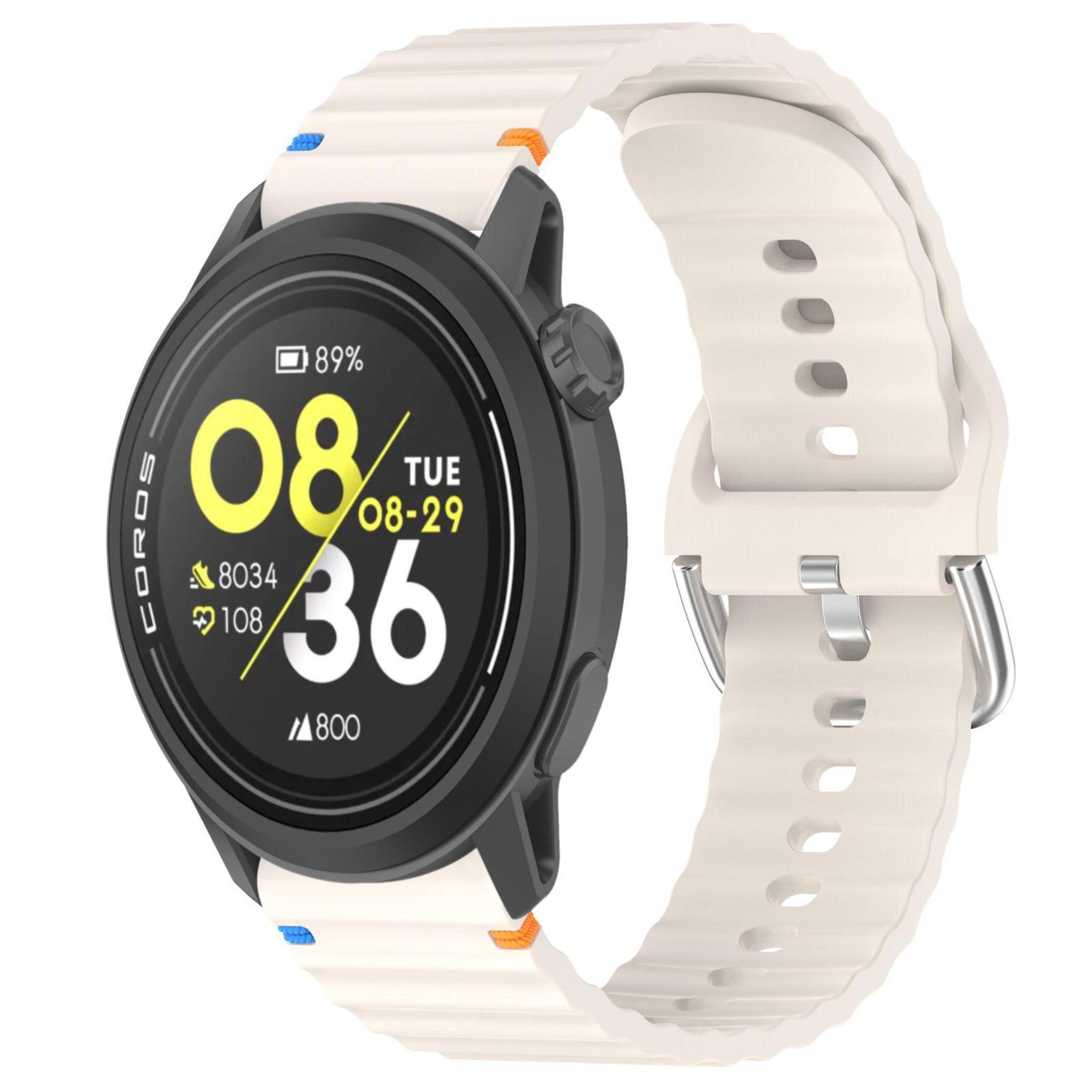 COROS Pace 3 Silicone Watch Band 22mm Wavy Grain Quick Release Replacement Strap 11