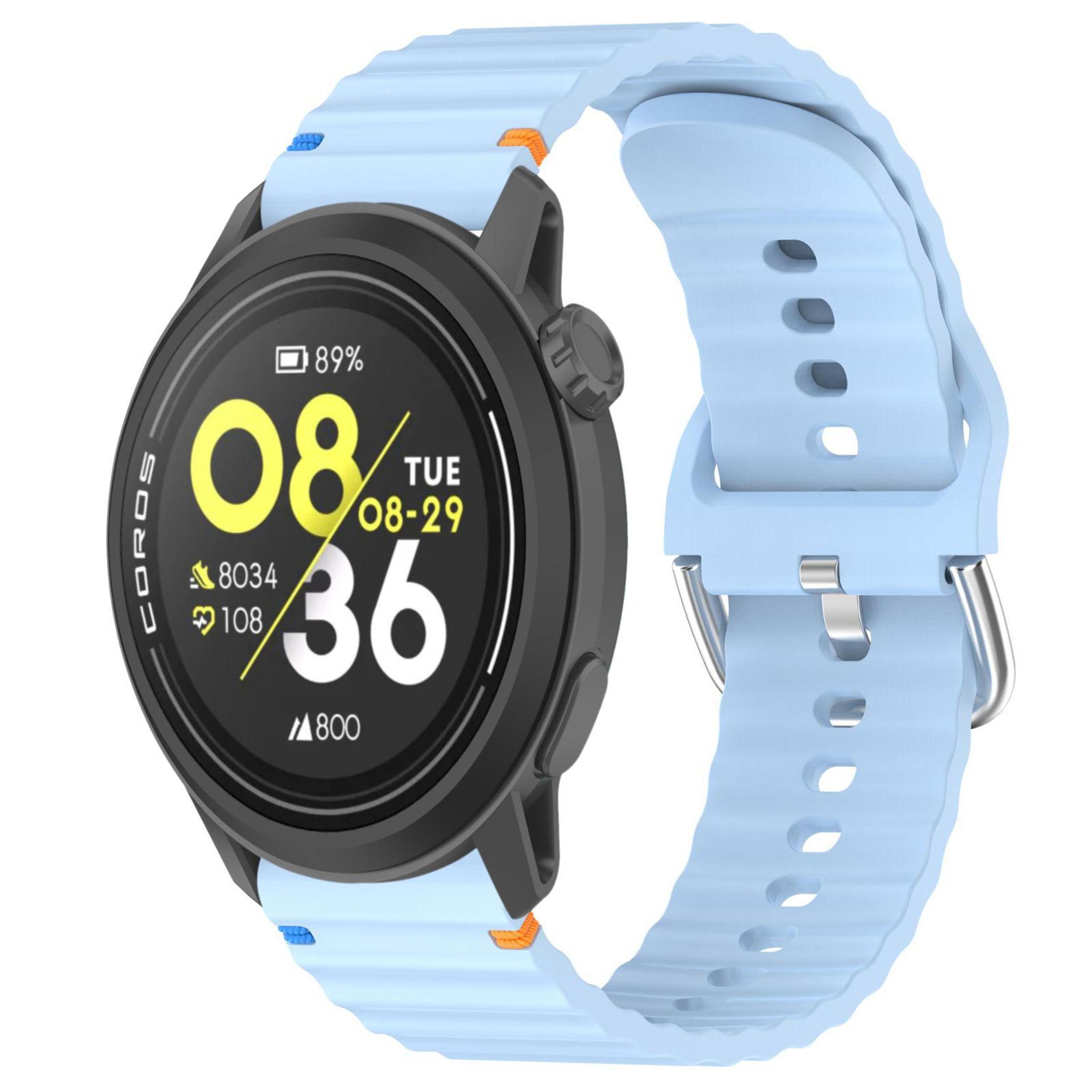 COROS Pace 3 Silicone Watch Band 22mm Wavy Grain Quick Release Replacement Strap 13