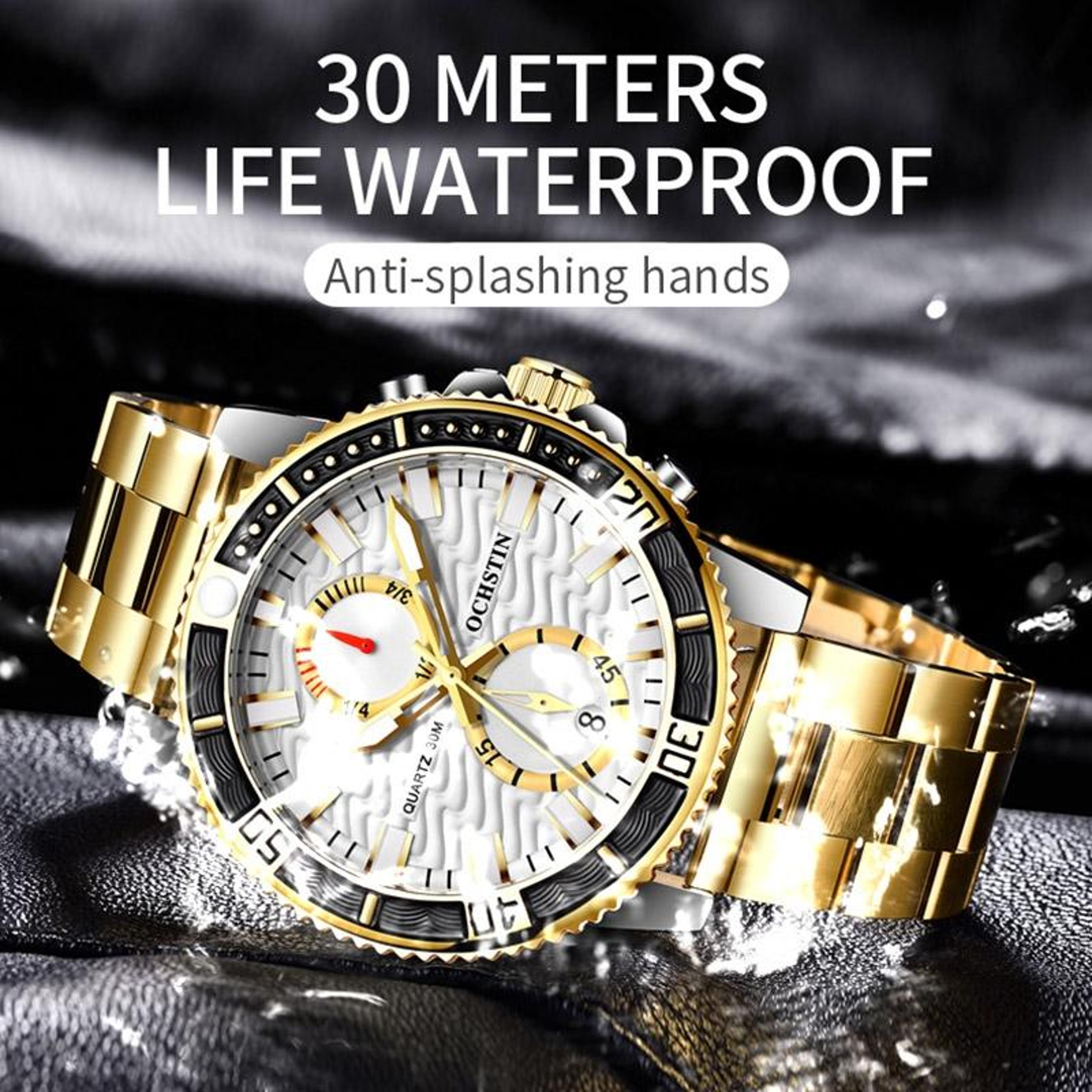 OCHSTIN 7250 Mens Quartz Watch Multifunctional Stainless Steel Watch With Luminous Display 9