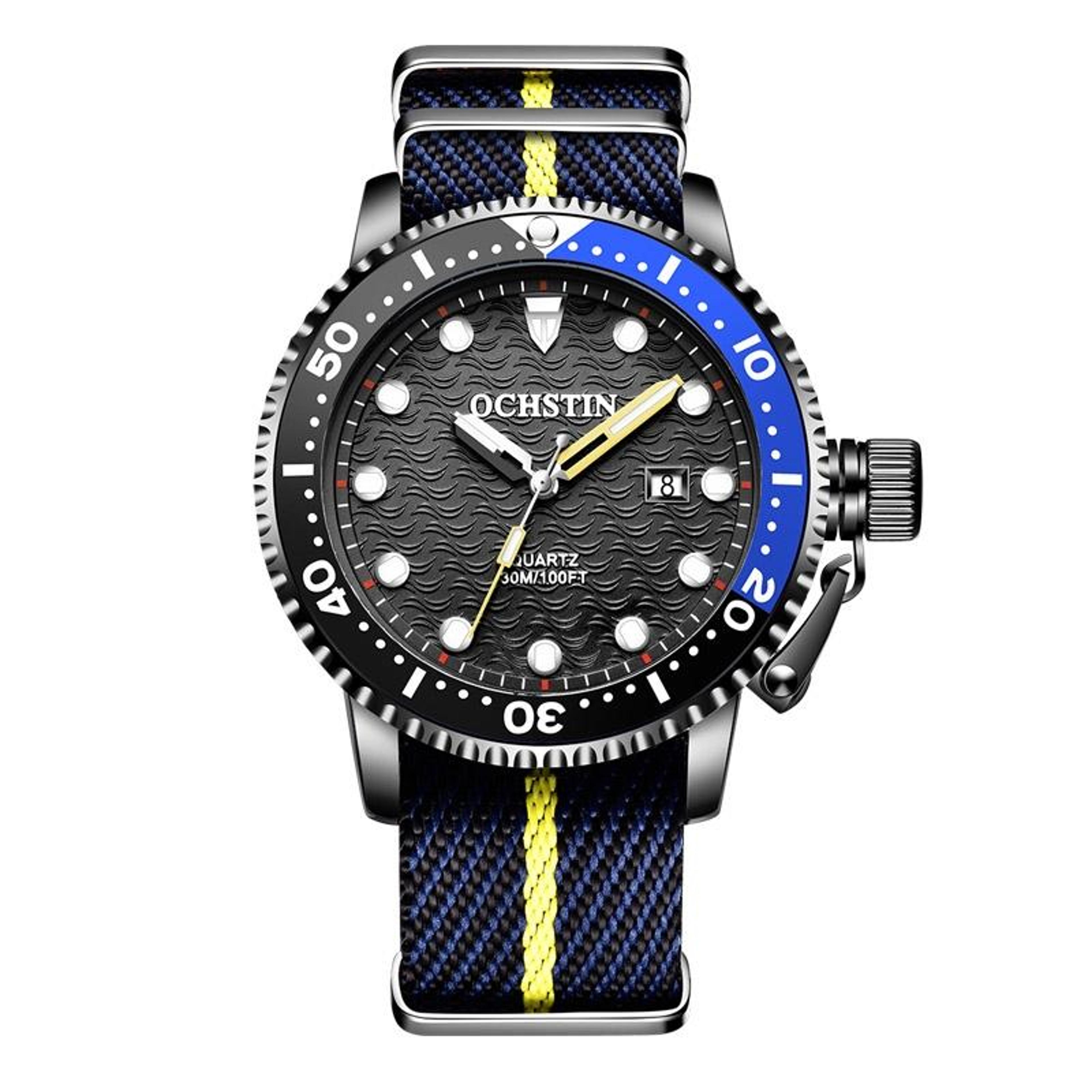 OCHSTIN 7003B Mens Quartz Watch Waterproof Luminous Multifunction Business Watch With Nylon Strap 4