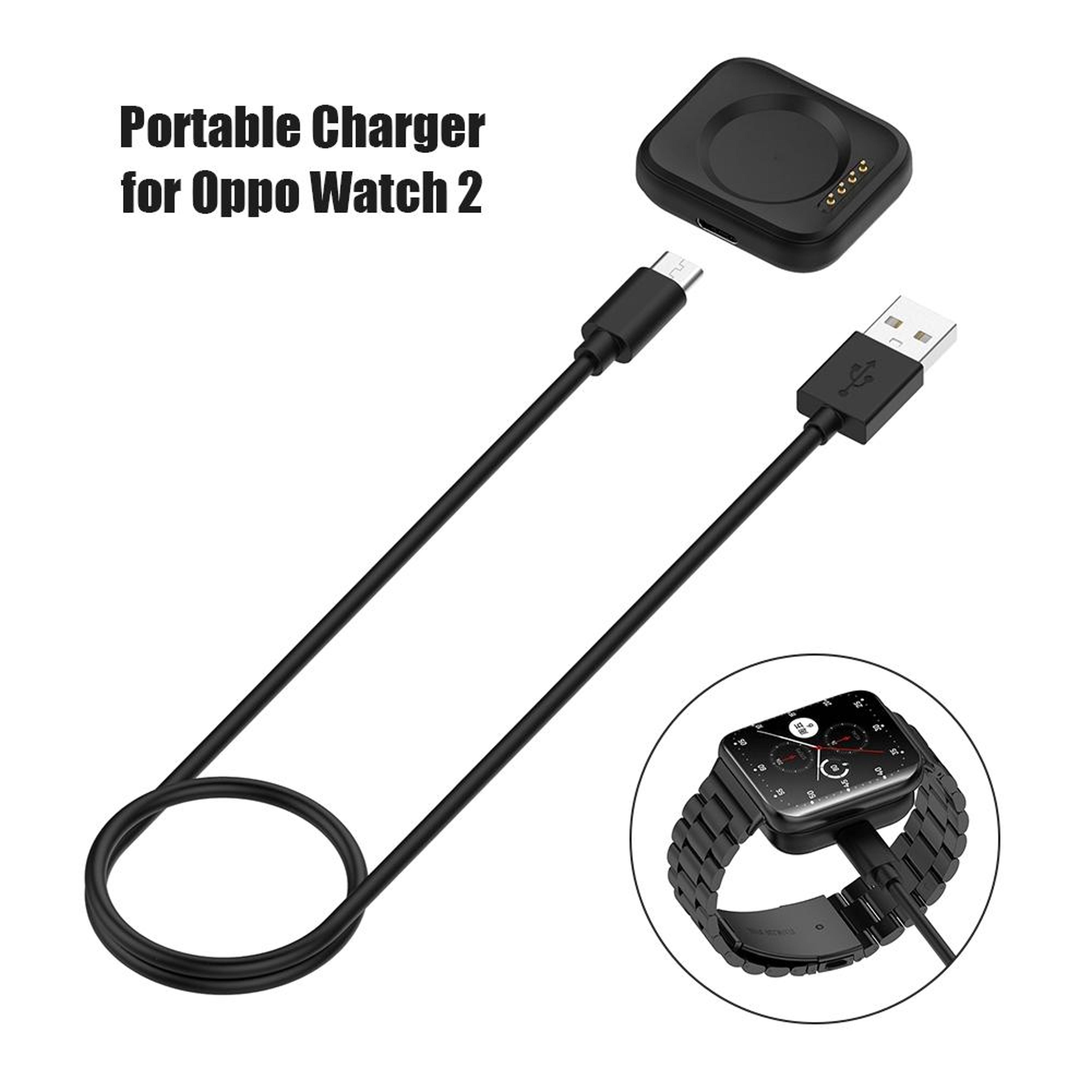 OPPO Watch 2 Wireless Charging Dock With 1m Cable Fast Magnetic Charger 4