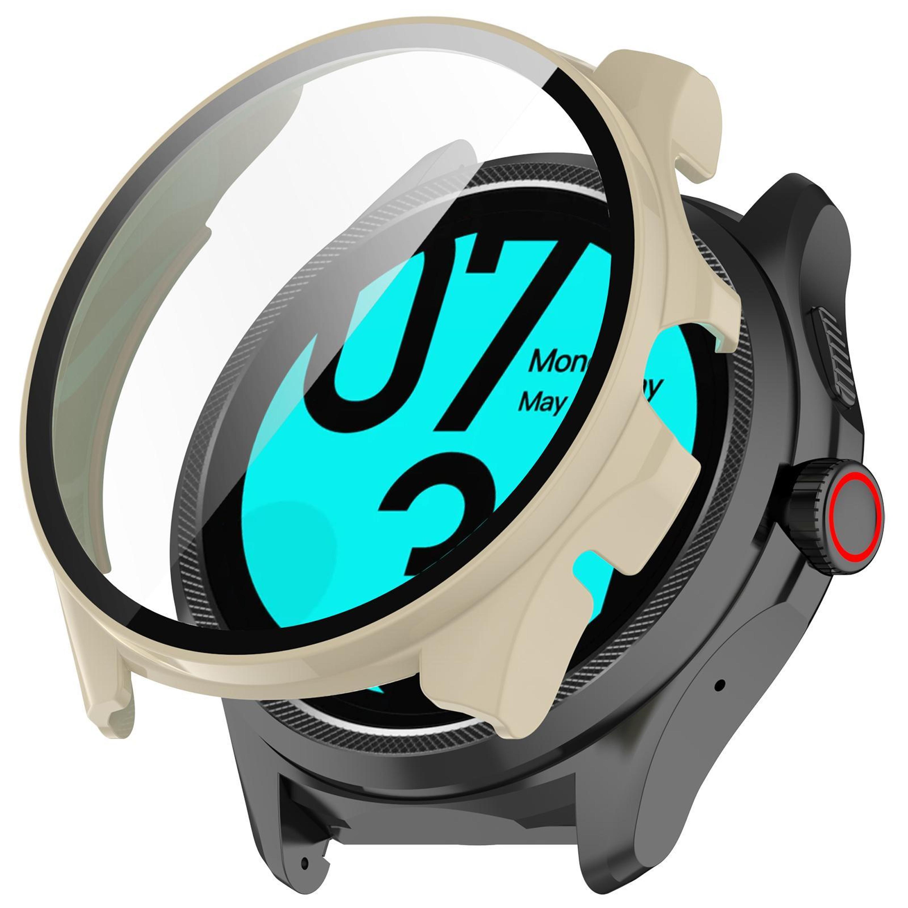 TicWatch Pro 5 Enduro Protective Case With Tempered Glass Screen Protector PC Full Coverage Cover 14