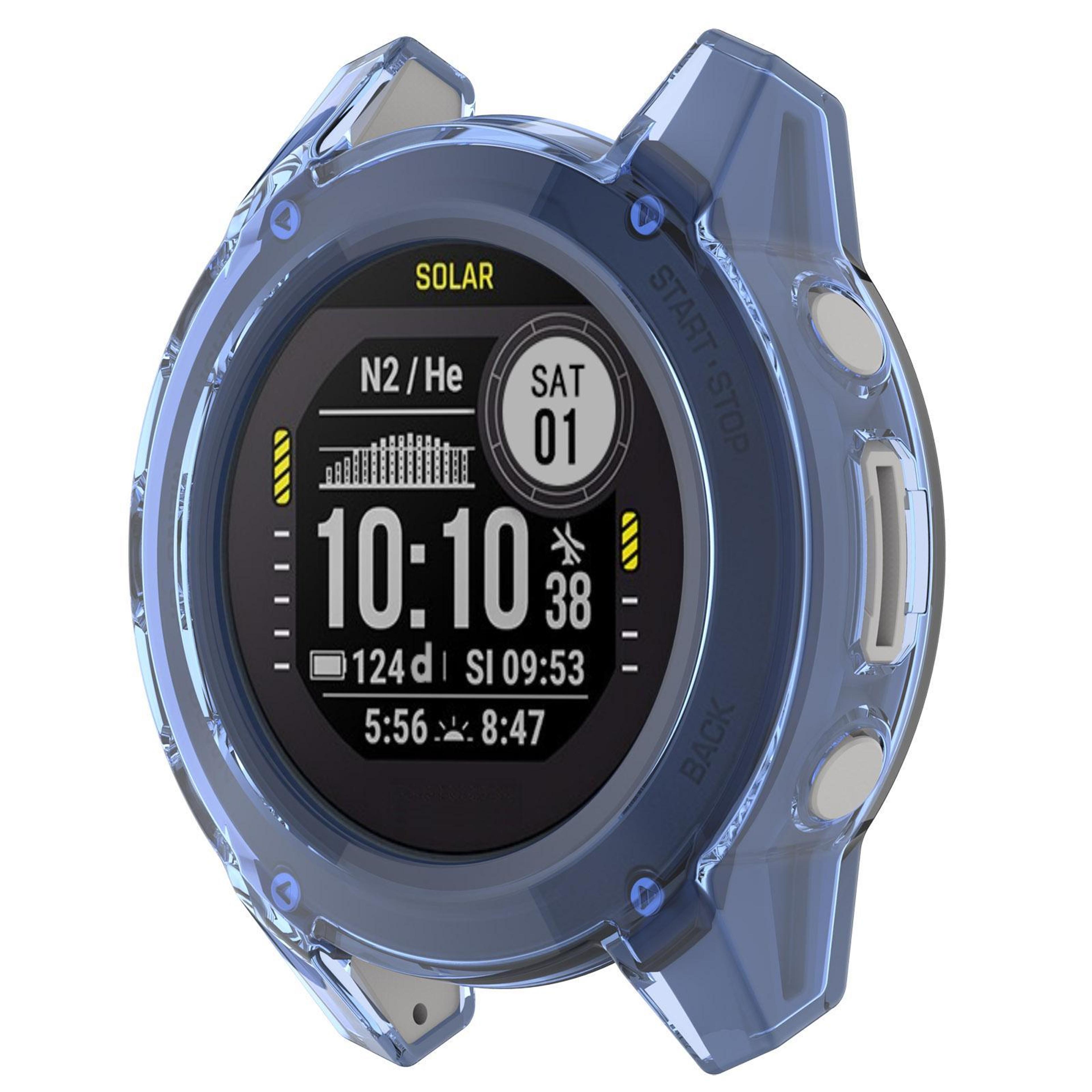 Garmin Descent G2 Case Flexible TPU Watch Cover Half Coverage Translucent Protective Case 1