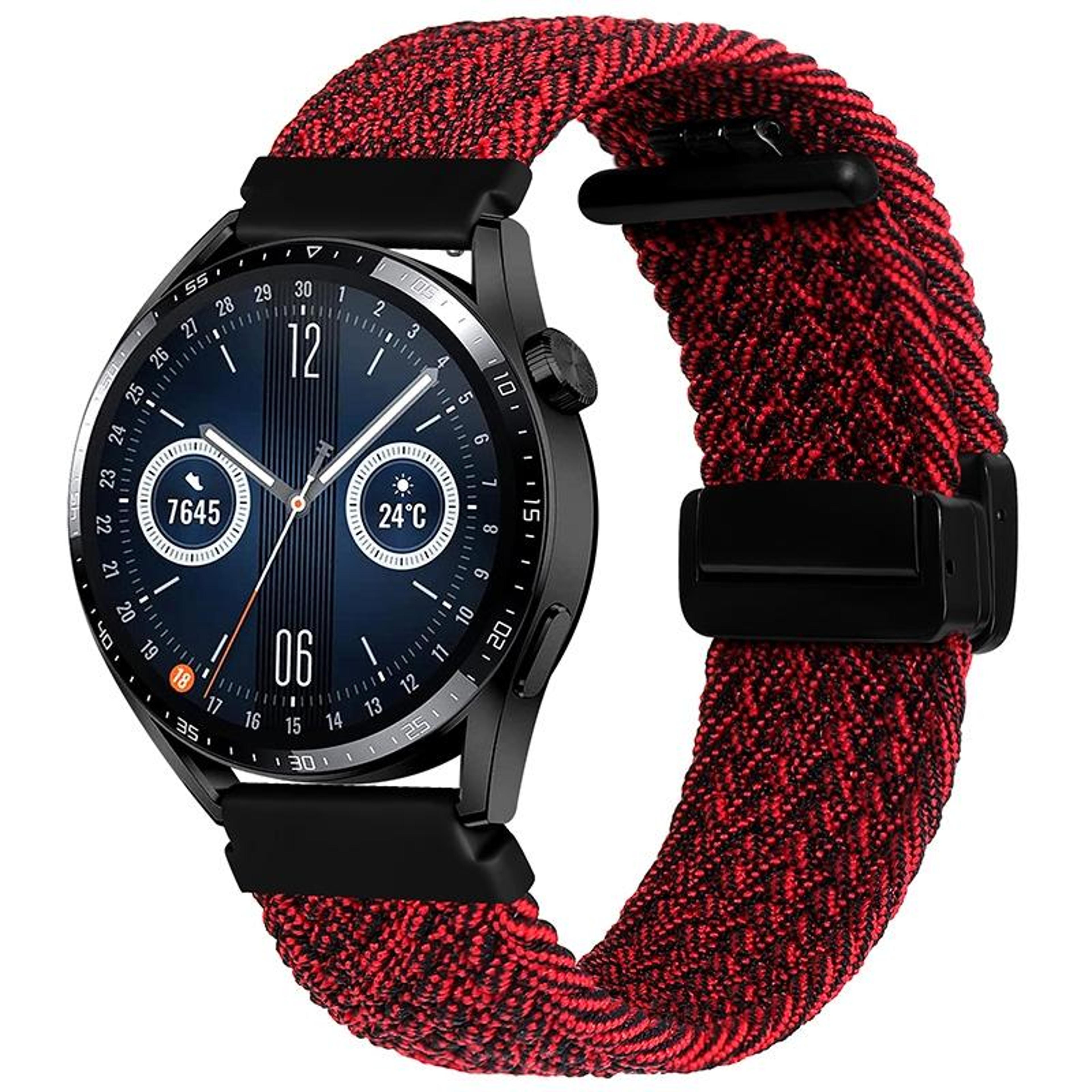 Garmin VivoMove Trend Luxe Style Woven Watch Band With Magnetic Clasp Nylon Replacement Strap 5