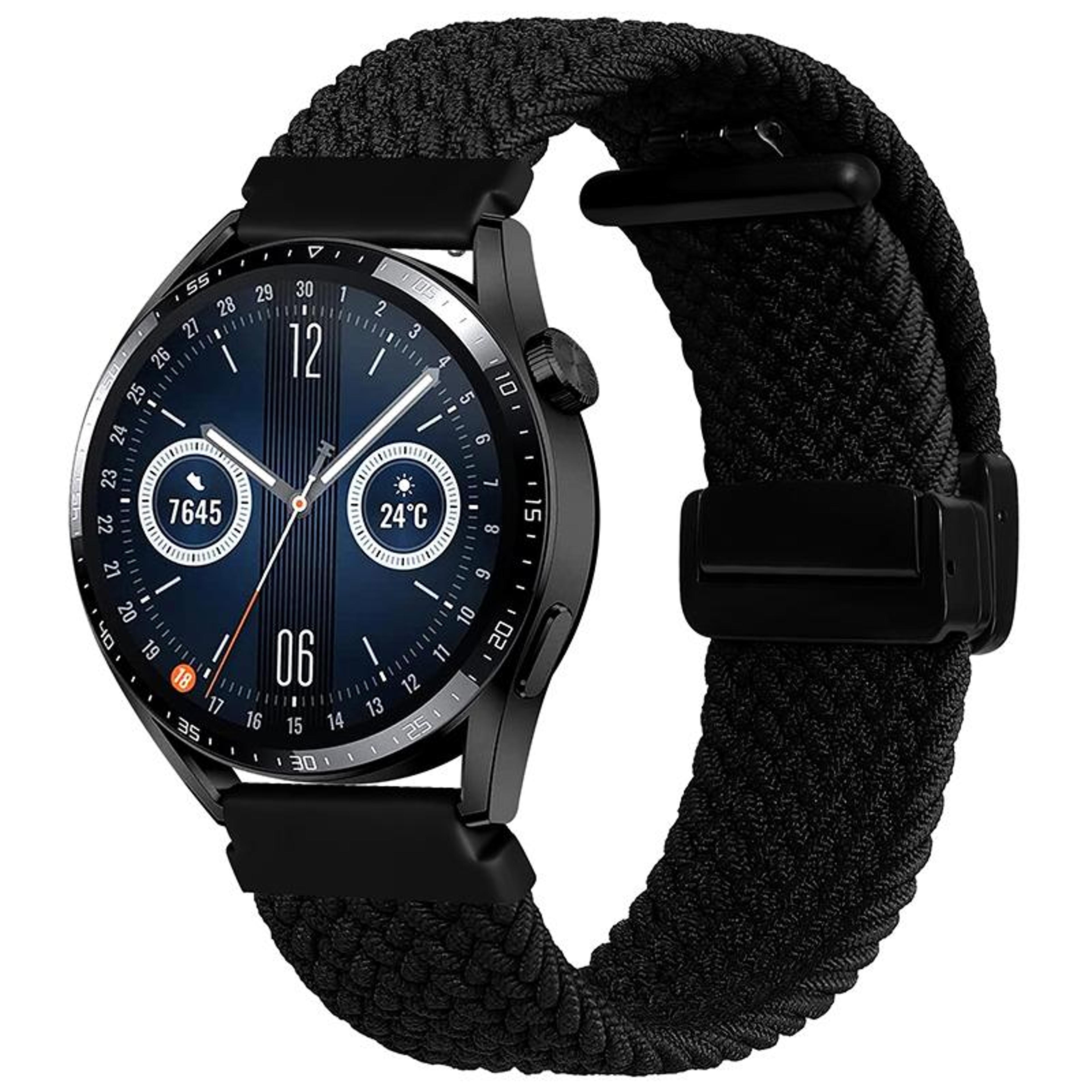 Garmin VivoMove Trend Luxe Style Woven Watch Band With Magnetic Clasp Nylon Replacement Strap 6