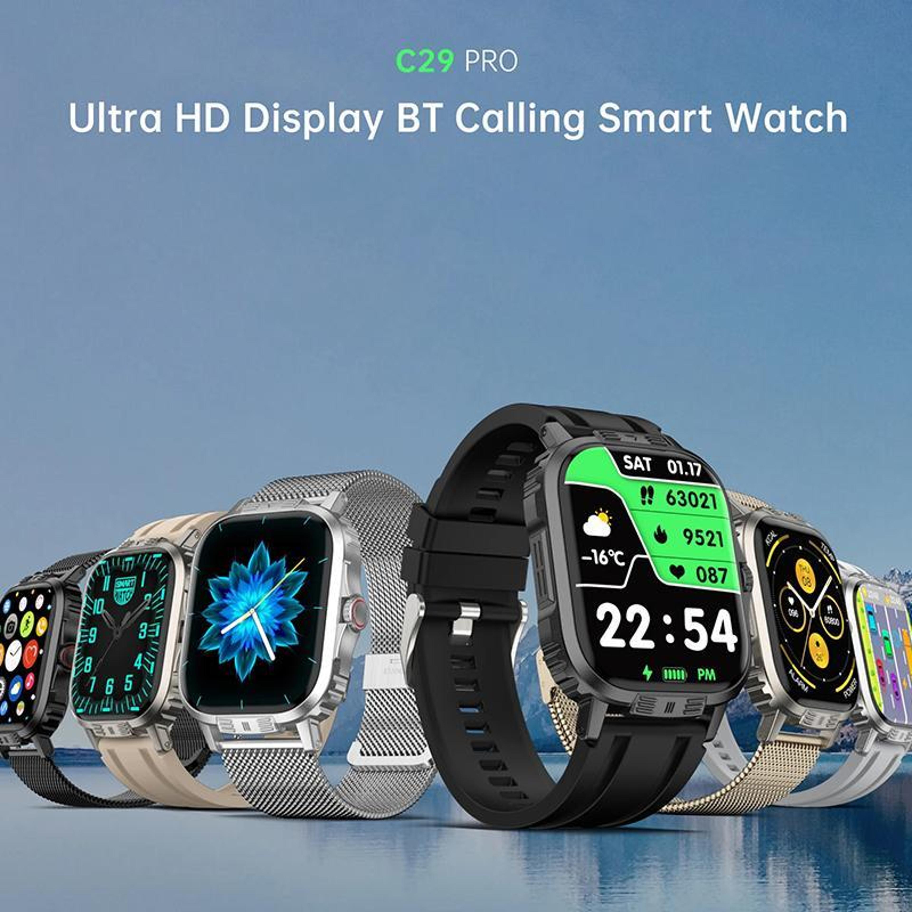 C29 Pro Bluetooth Smart Watch 219 Inch HD Fitness Tracker With Heart Rate Monitor 1