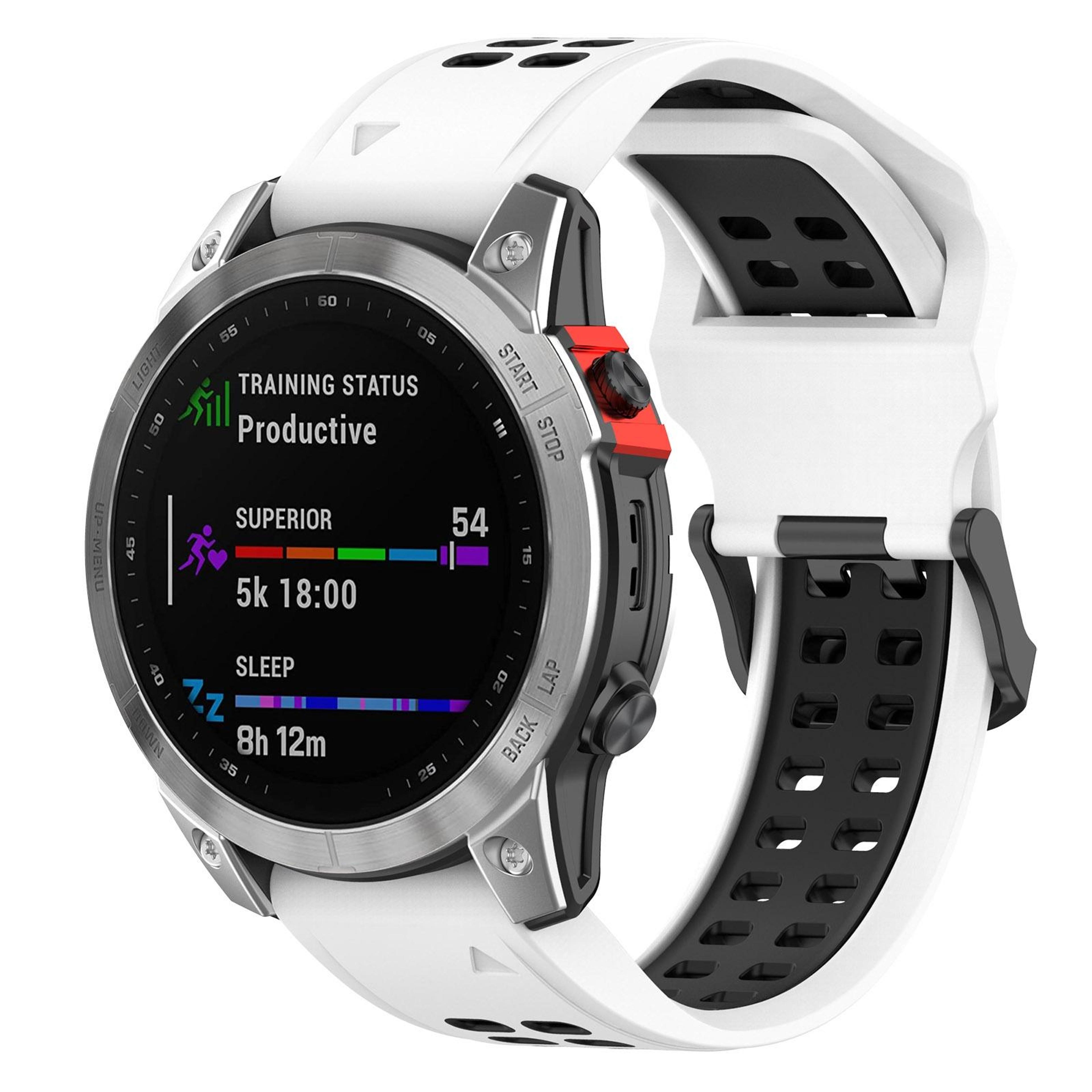 Garmin Enduro2 Tactix7 Silicone Watch Band 26mm Two Color Replacement Watch Strap With Reverse Buck 4